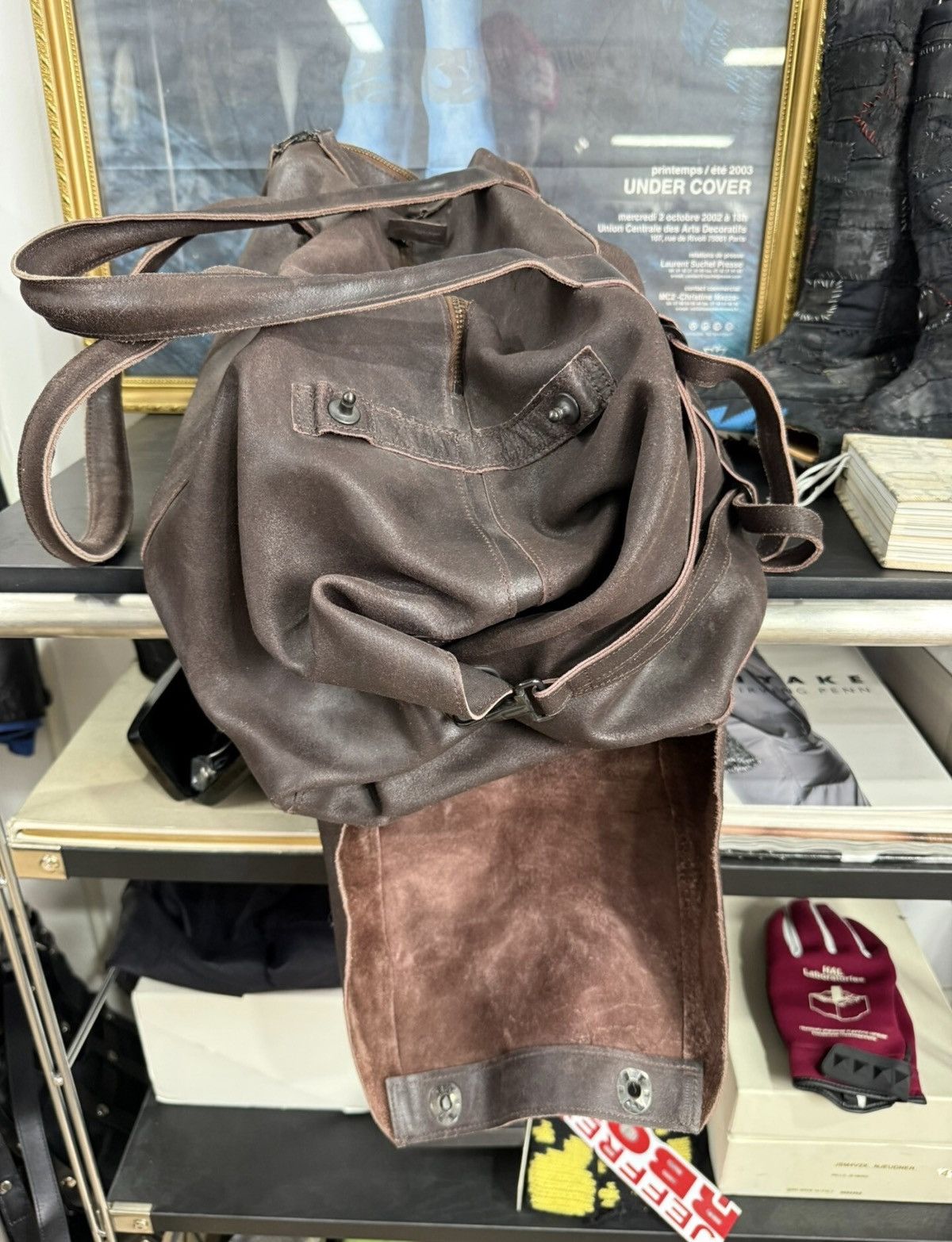 Yohji Yamamoto Yohji Yamamoto Y's for Men Large Deconstructed Boston Bag Size ONE SIZE - 5 Thumbnail