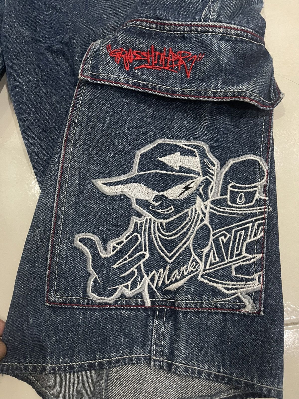 Ecko Unltd. × JNCO GRASS HITHER JORTS Y2K Size US 33 - 6 Thumbnail
