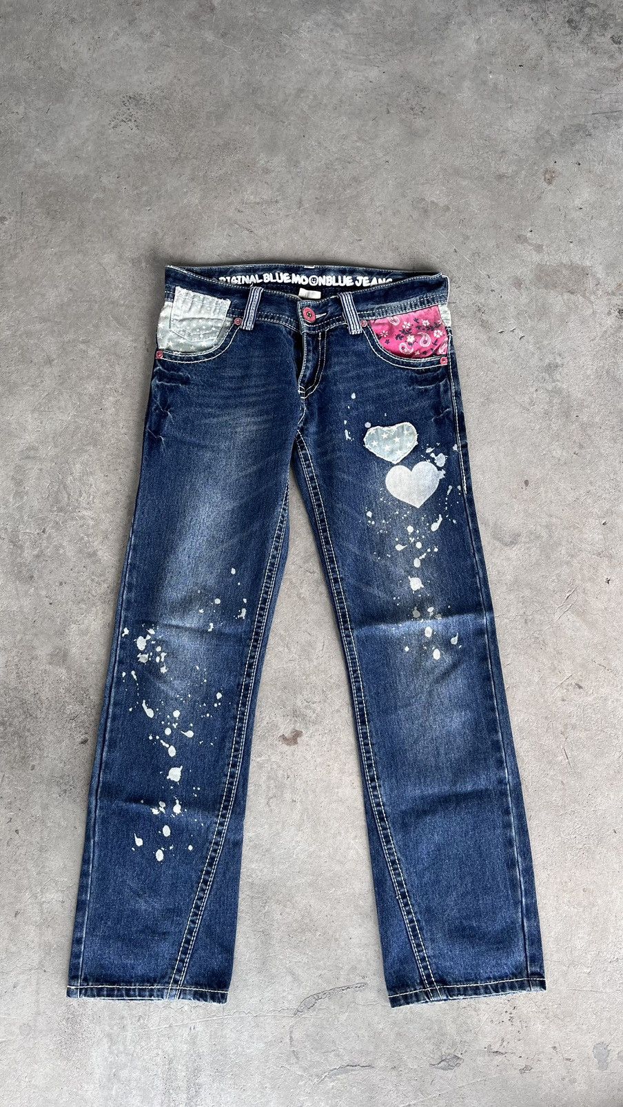 Japanese Brand × Vintage BLUE MOON BLUE Smiley paisley jeans Size US 30 / EU 46 - 2 Thumbnail