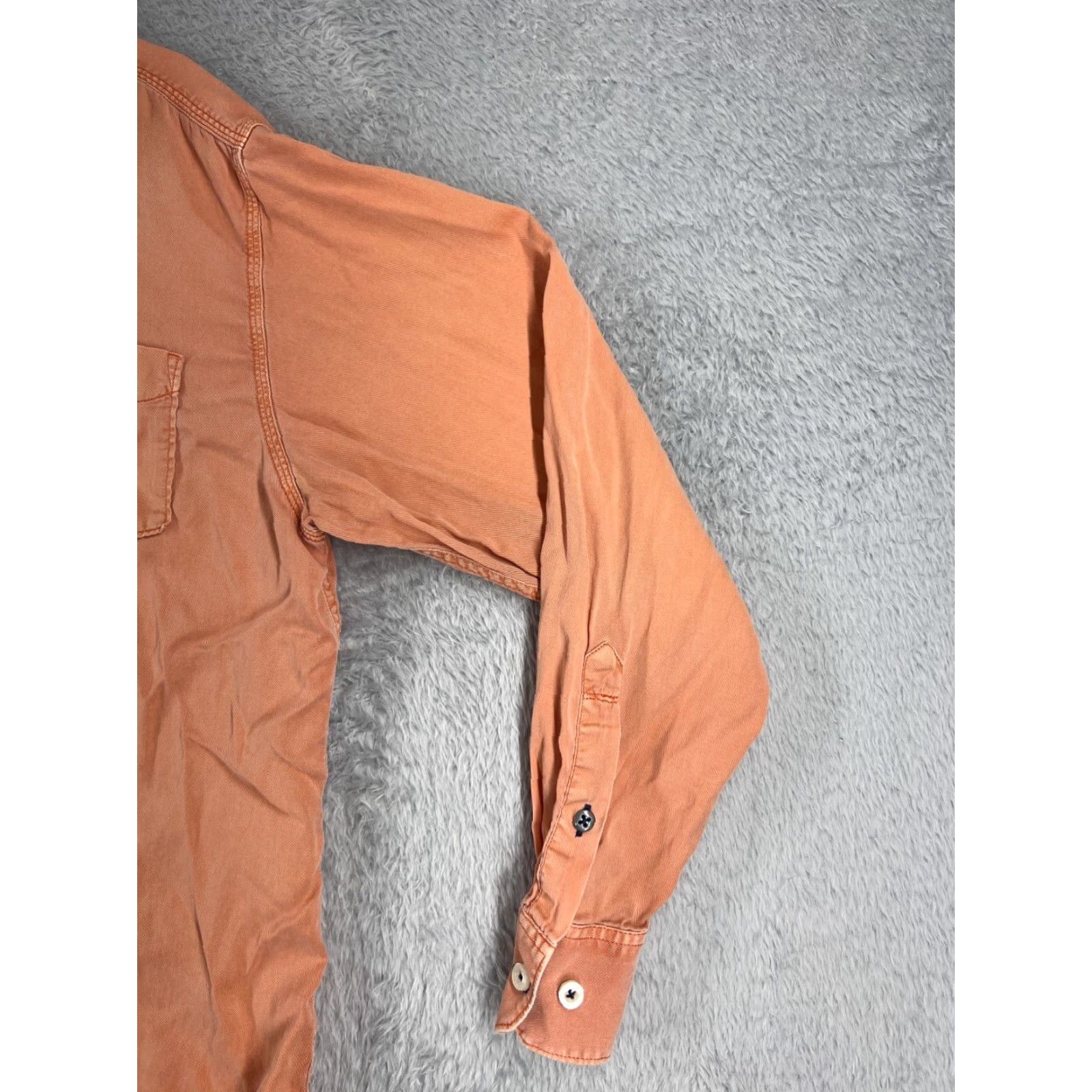 Tommy Bahama Tommy Bahama Shirt Men M Orange Long Sleeve Button-Up Twill Floral Aloha Beach Resort 90s? Size US M / EU 48-50 / 2 - 2 Thumbnail