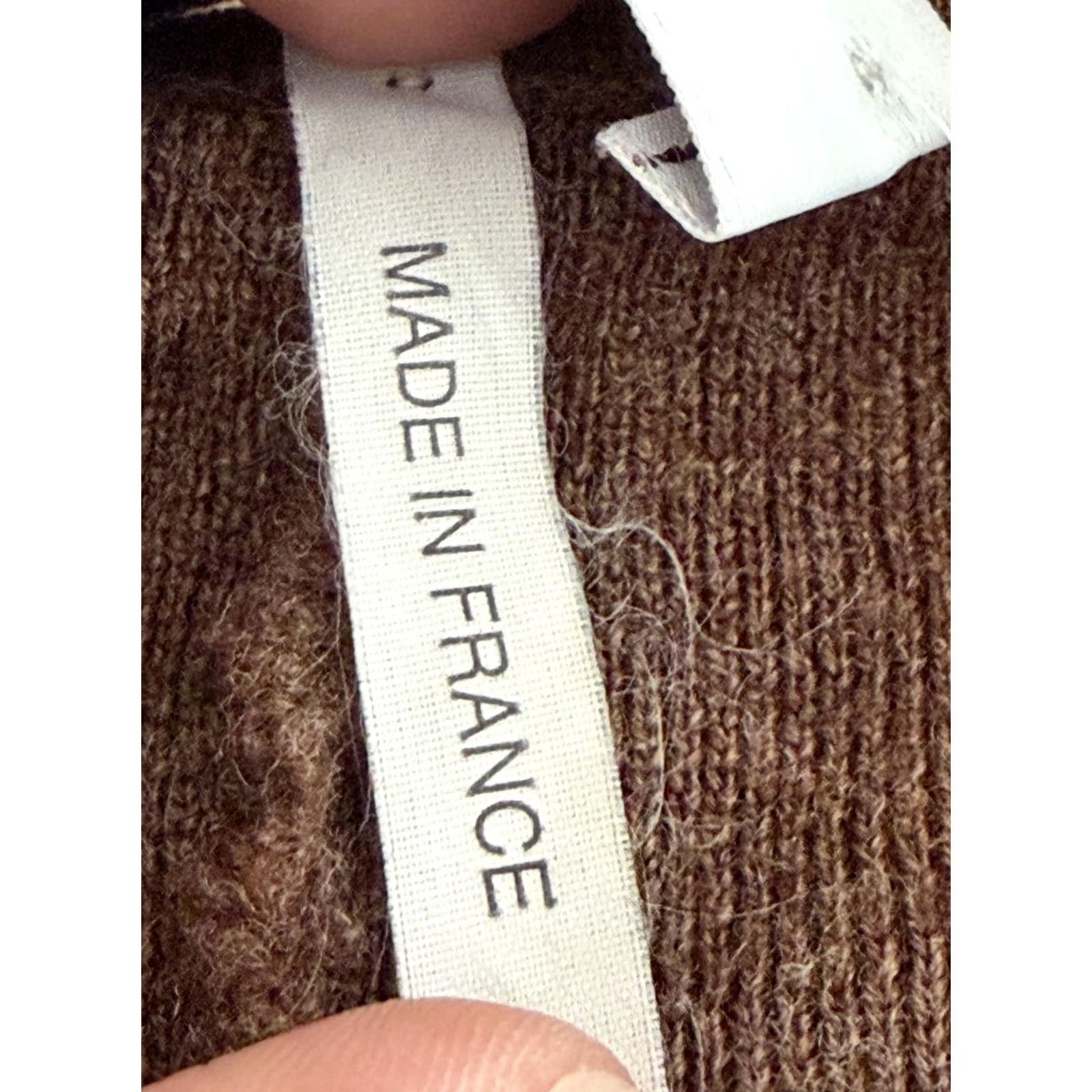 Vintage Rodier Sweater Womens Small Brown Longline Cardigan Button Front Made France Size S / US 4 / IT 40 - 4 Thumbnail