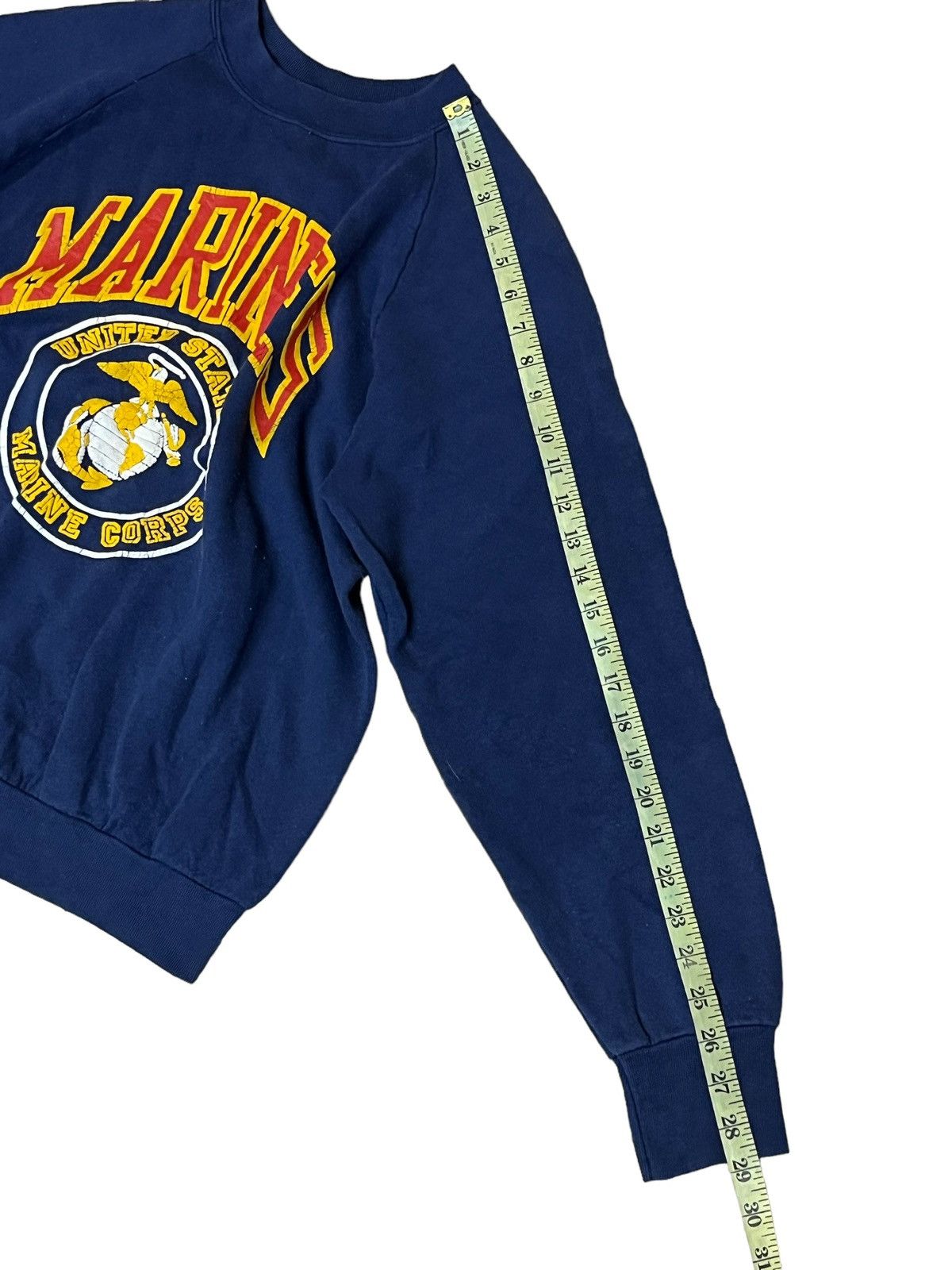 Vintage GRAIL🔥VINTAGE 90s US MARINE BIG LOGO PULLOVER SWEATSHIRT Size US L / EU 52-54 / 3 - 8 Thumbnail