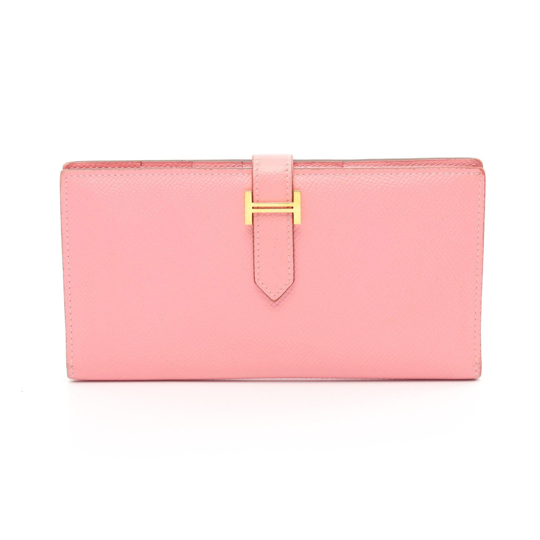 Hermes Hermes Bearn Classic Rose Confetti Bi-Fold Long Wallet Veau Epsom Pink Gold Hardware T Stamp Size ONE SIZE - 1 Thumbnail