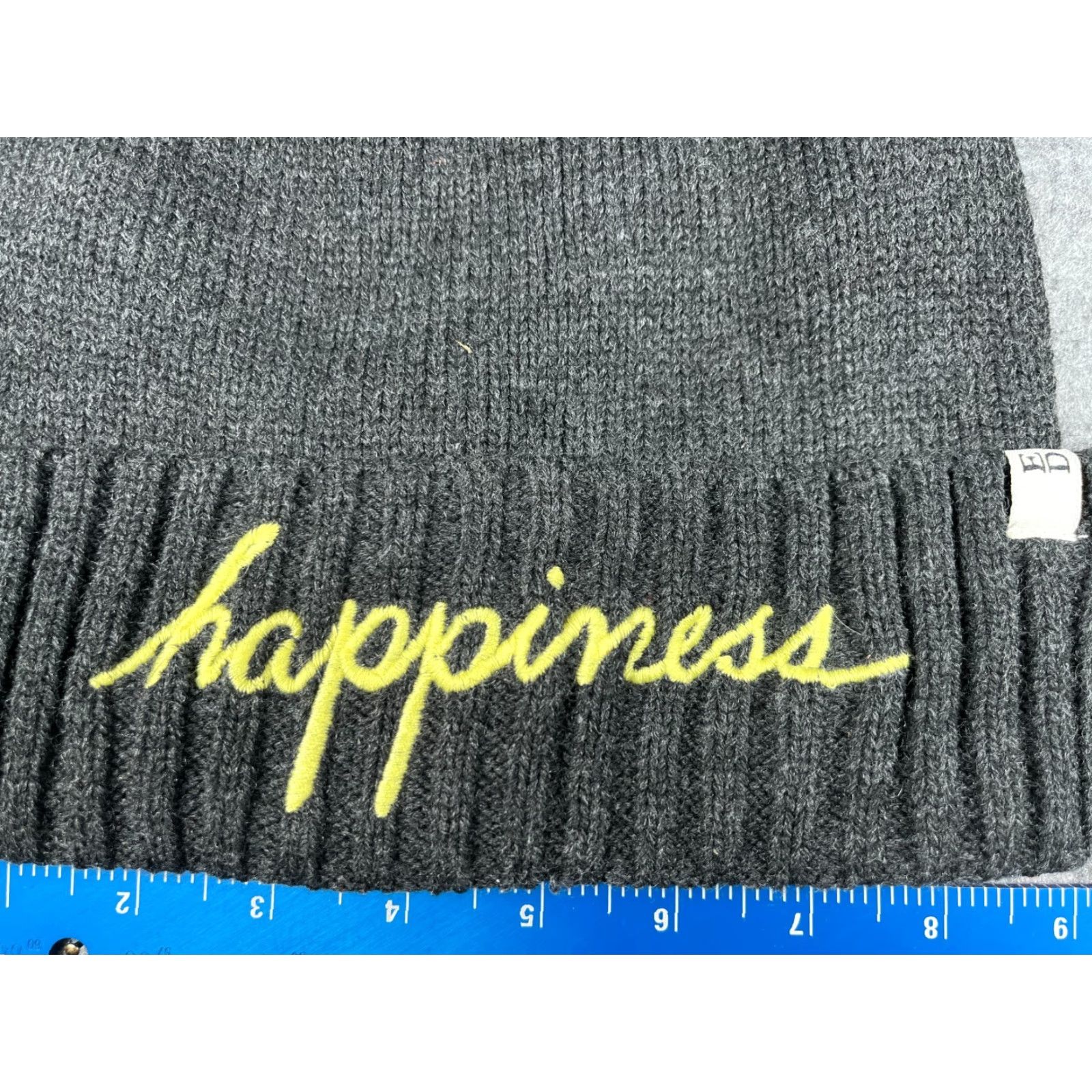 Vintage Happiness Ellen DeGeneres Beanie Toque Women One Size Gray Knit 100% Acrylic NEW Size ONE SIZE - 2 Thumbnail