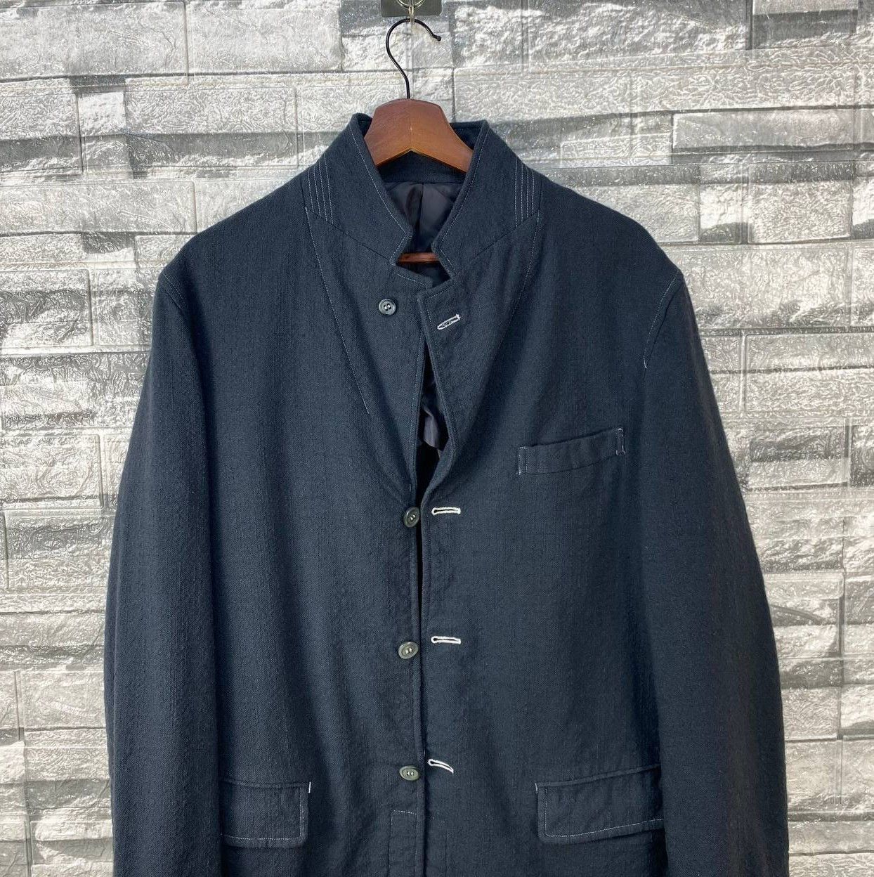 Comme des Garcons Homme AD2001 COMME DES GARCON MINIMALIST WOOL JACKET Size US S / EU 44-46 / 1 - 3 Thumbnail