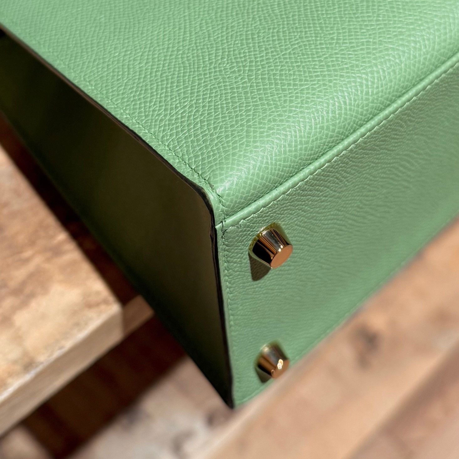 Hermes Hermès 2021 Criquet Green Epsom Kelly II Sellier 28 GHW Bag Size ONE SIZE - 11 Thumbnail