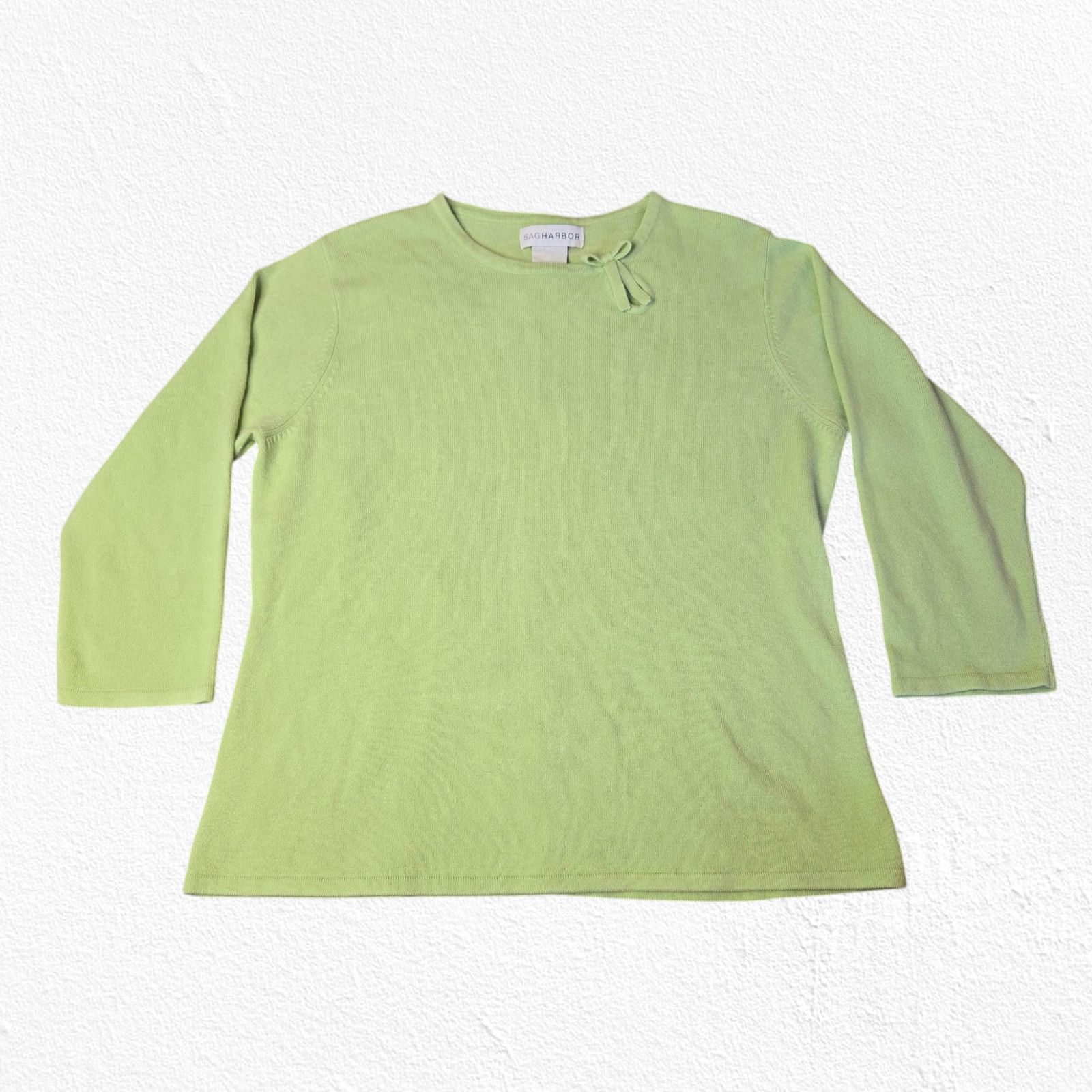 Other Spring Green Crewneck Bow Accent Sweater Size XL Size XL / US 12-14 / IT 48-50 - 2 Thumbnail