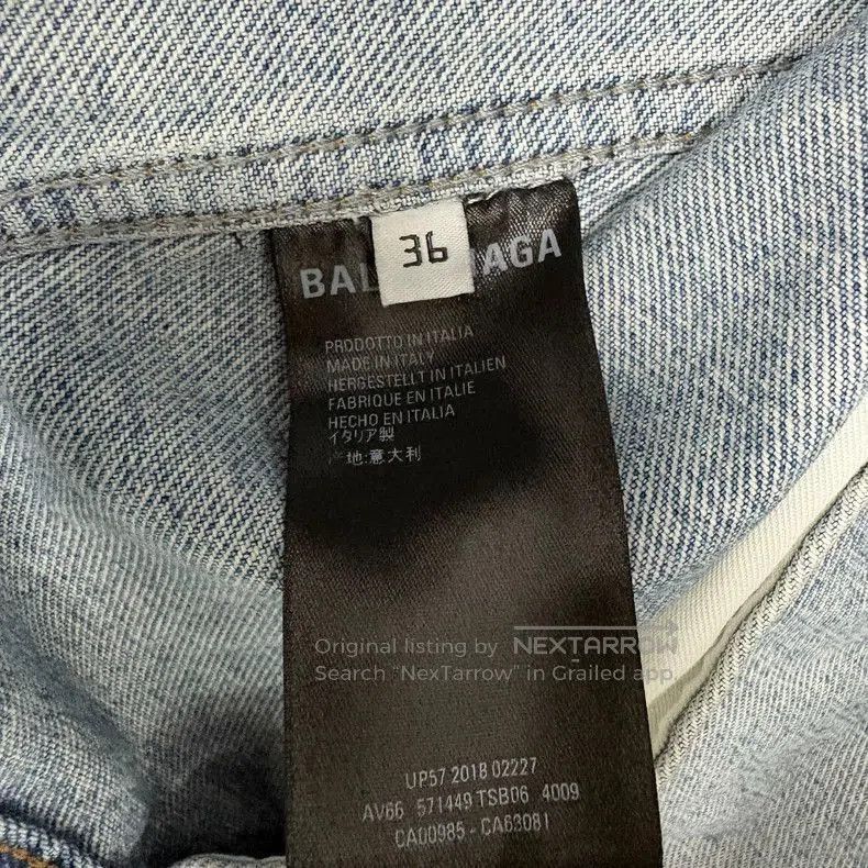 Balenciaga Balenciaga Blue Crystal Jeans Jacket. Size US L / EU 52-54 / 3 - 6 Thumbnail