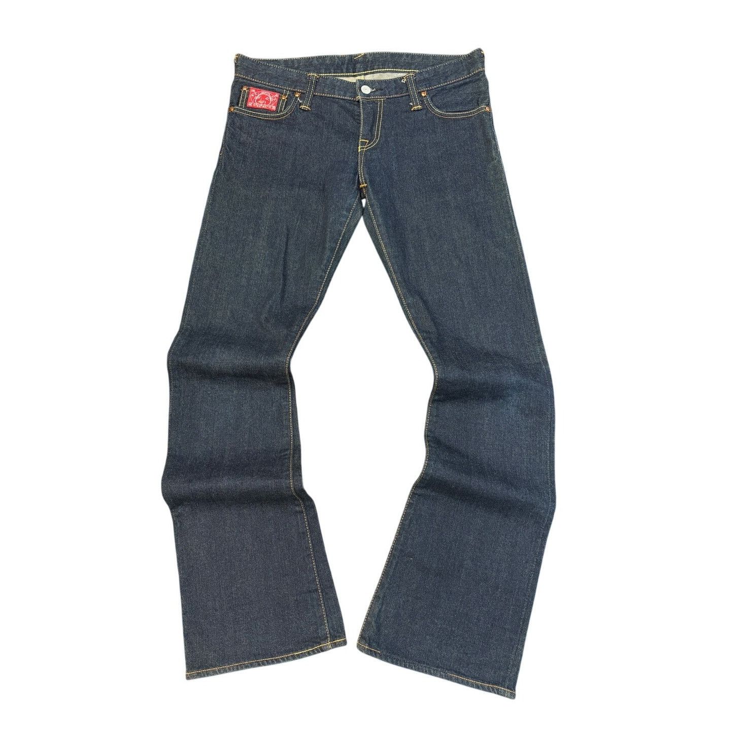 Evisu Evisu Dark Denim Heart 29 x 32 Size US 29 - 2 Thumbnail