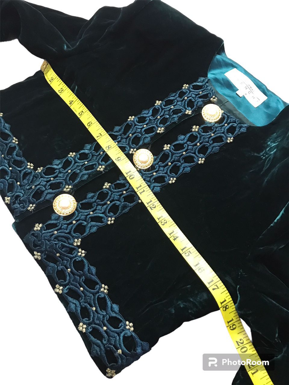 Givenchy Givenchy Green Velvet Embellished Jacket Size L / US 10 / IT 46 - 11 Thumbnail