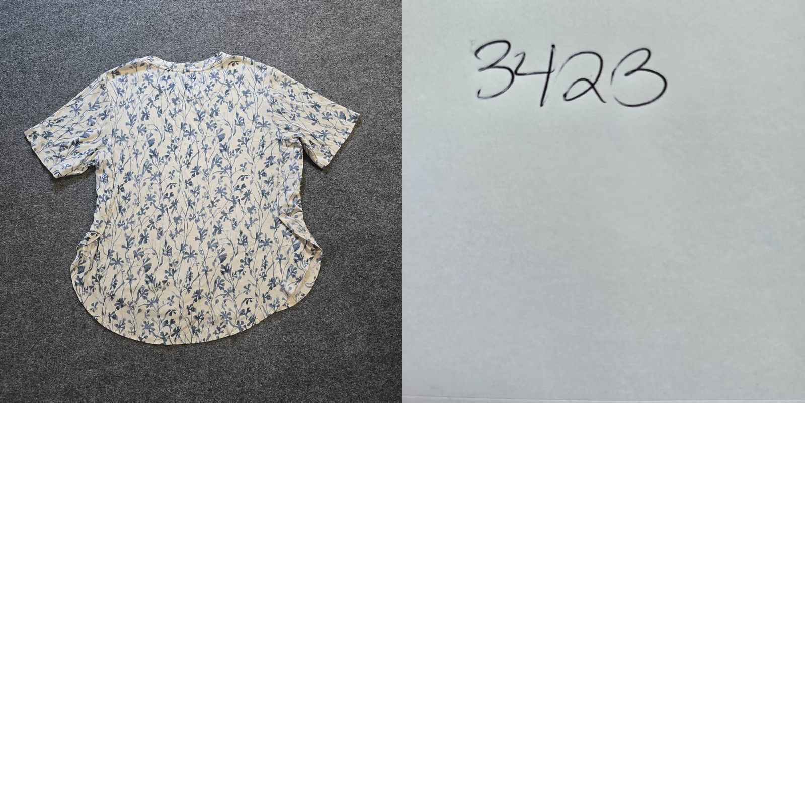 Vintage LL Bean Sleep Top Womens Size S White Blue Floral Lounge Knit Top Short Sleeve Round Neck Size S / US 4 / IT 40 - 8 Thumbnail