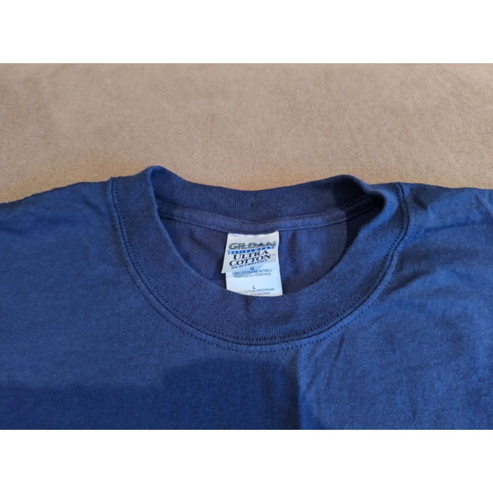 Gildan VINTAGE GILDAN HEAVY COTTON Embroidered Tee Shirt Men L Blue Wolverine 90s style Mens T-Shirt Size US L / EU 52-54 / 3 - 6 Thumbnail