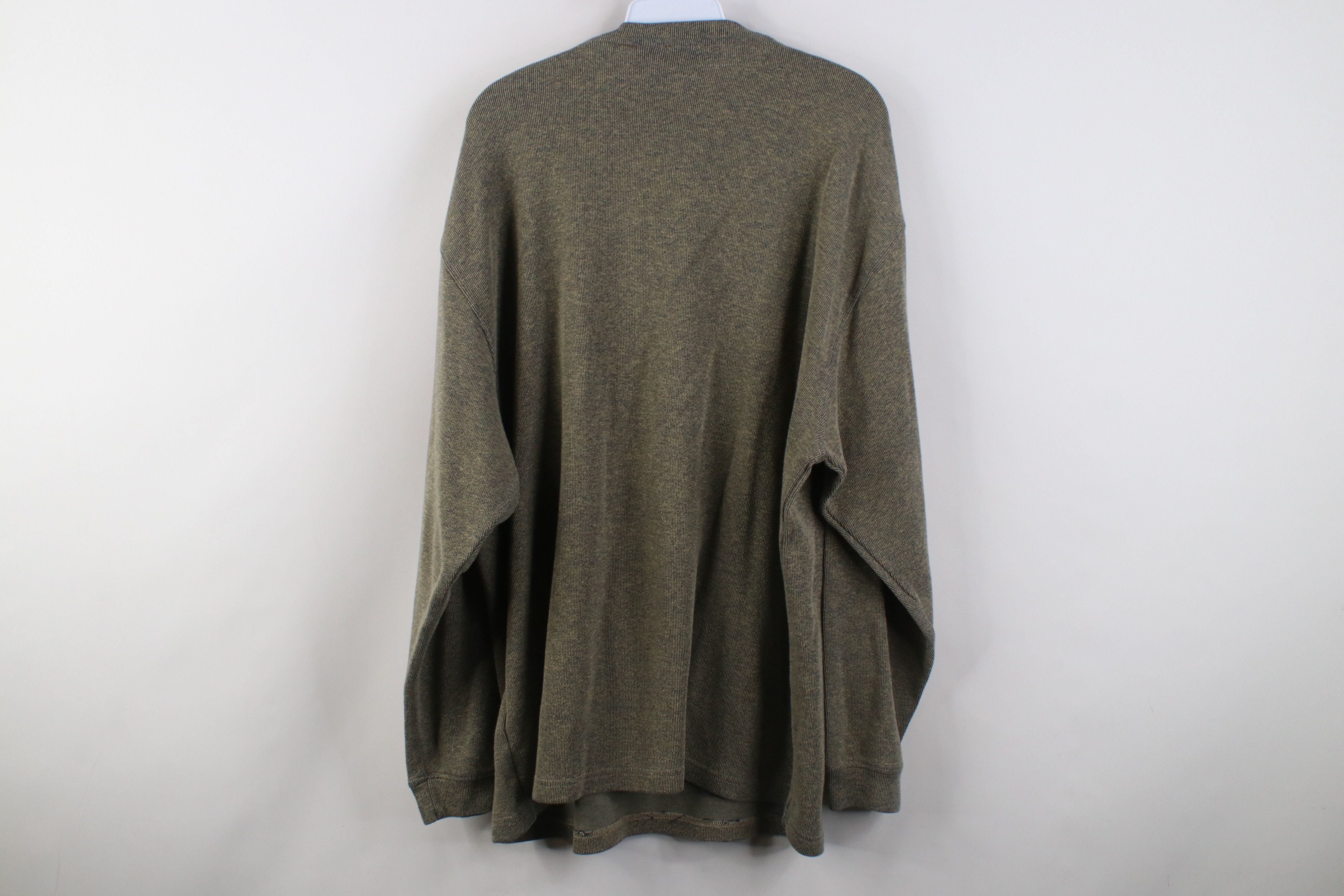 Vintage Vintage 90s Streetwear Ribbed Long Sleeve Henley T-Shirt Size US XXL / EU 58 / 5 - 8 Thumbnail
