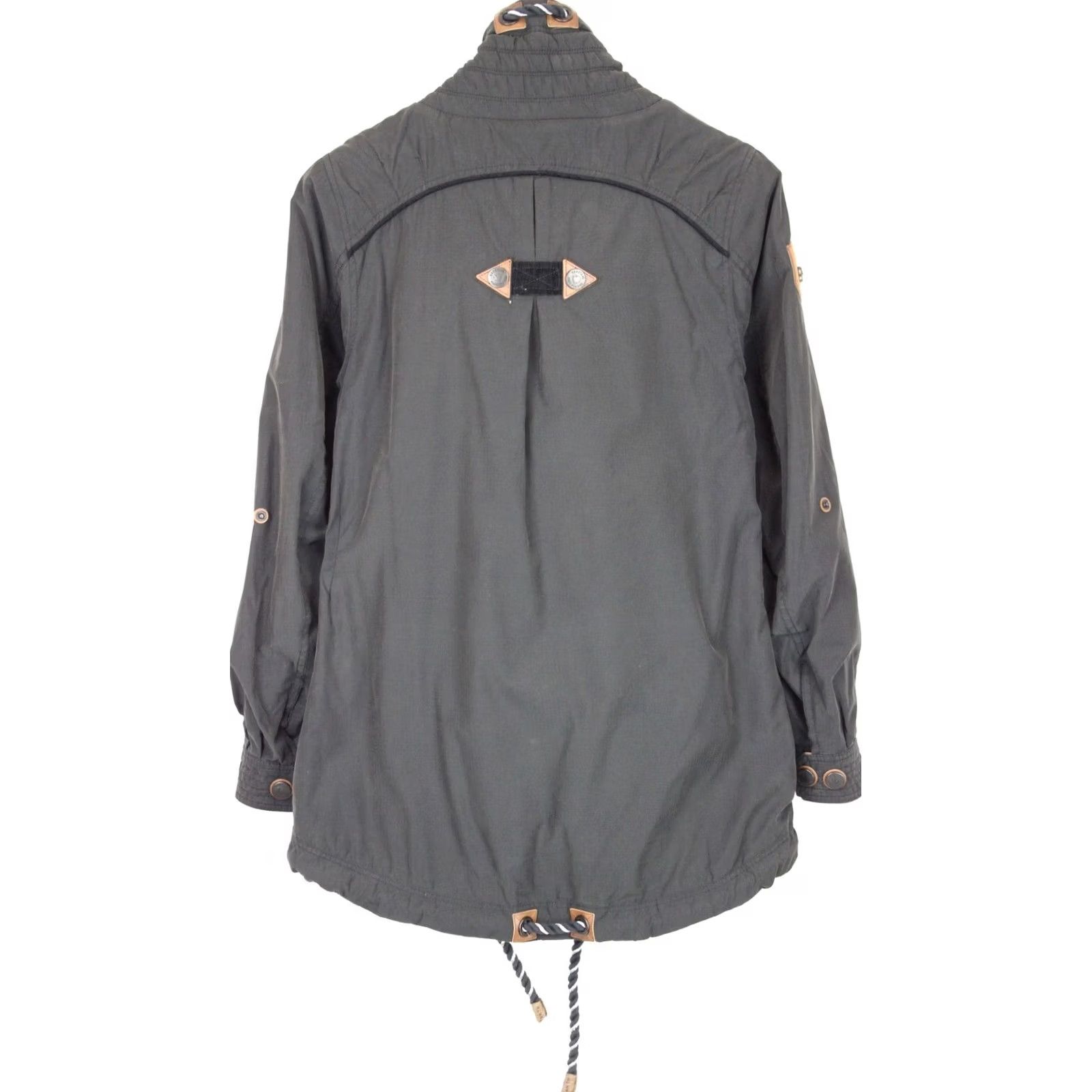 Vintage Naketano Jacket Women LARGE Roll Up Lightweight Full Zip Mid Length Grey Size L / US 10 / IT 46 - 2 Thumbnail