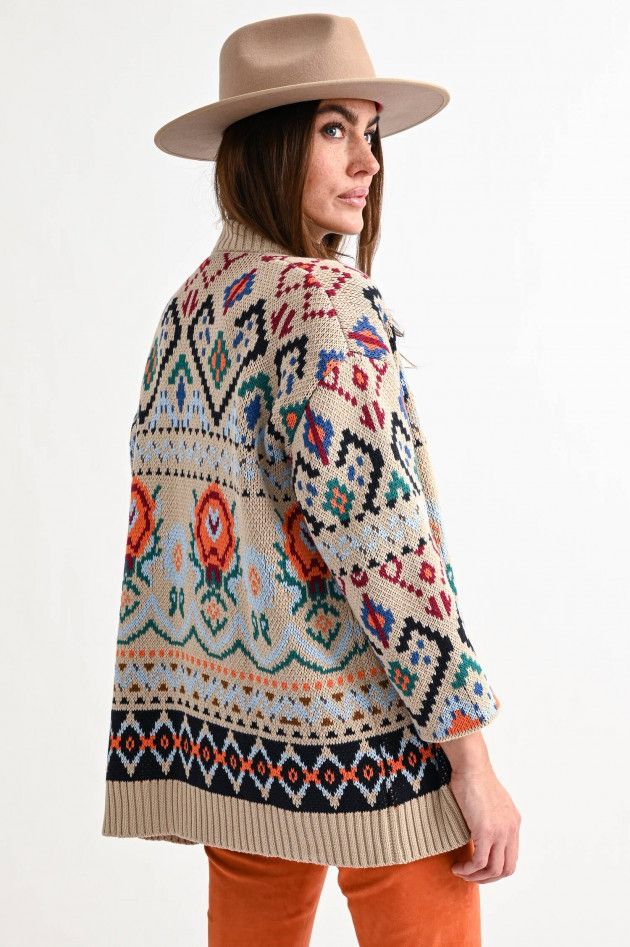 Weekend Max Mara Weekend Max Mara Teorema Jacquard Knit Cardigan Coat Size L Size L / US 10 / IT 46 - 2 Thumbnail