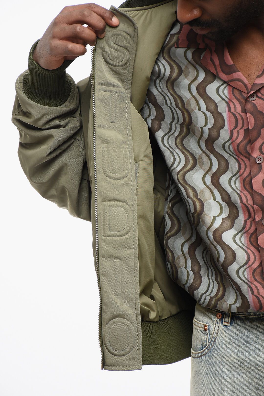 1989 STUDIO og1mm0725 Nylon Bomber Jacket in Military Green Size US XL / EU 56 / 4 - 5 Thumbnail