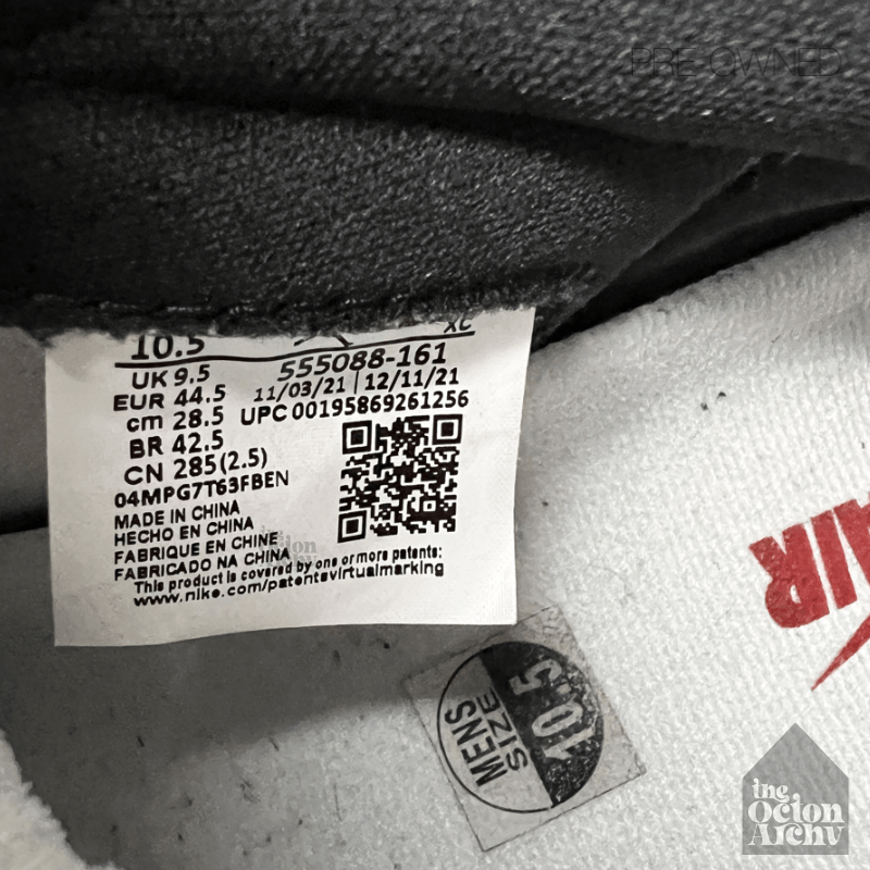 Jordan Brand Air Jordan 1 Retro High OG 'Heritage' 555088-161 Pre-Owned Size US 10.5 / EU 43-44 - 8 Thumbnail