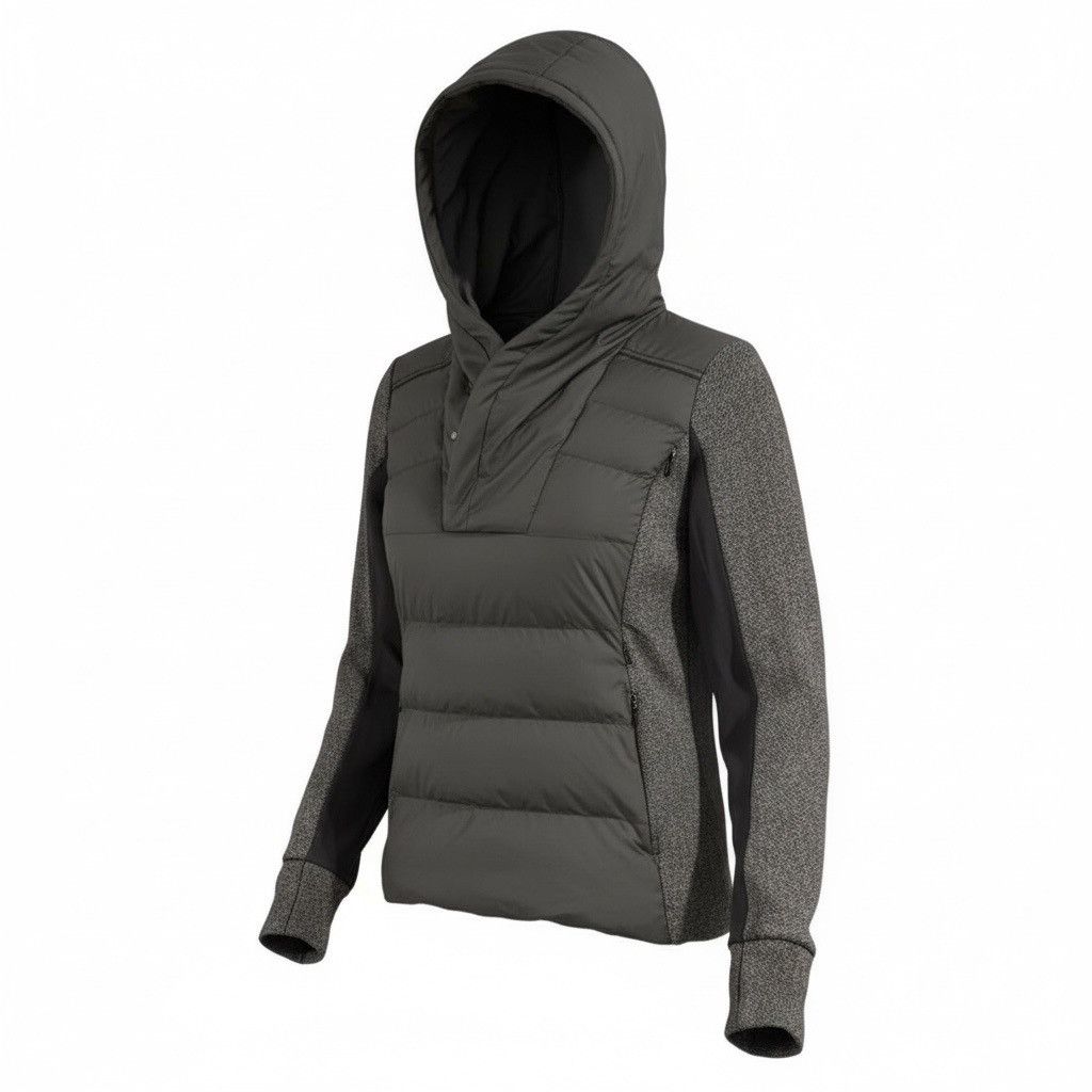 Lululemon Lululemon Fluff Off Pullover Black with Grey Goose Down Sz 6 Size S / US 4 / IT 40 - 3 Thumbnail