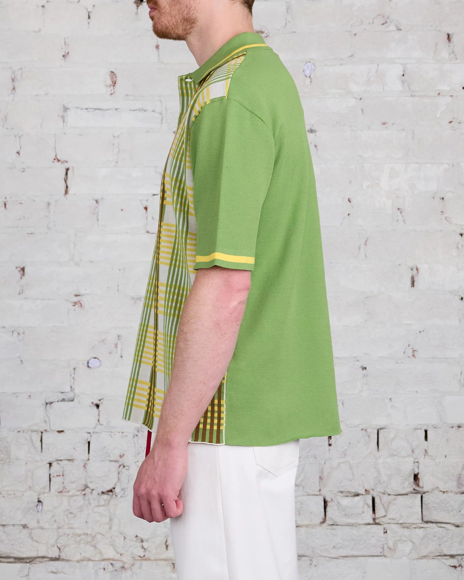 Marni oc11z0525 Light Cotton Check Polo in Multicolor Size US L / EU 52-54 / 3 - 4 Thumbnail