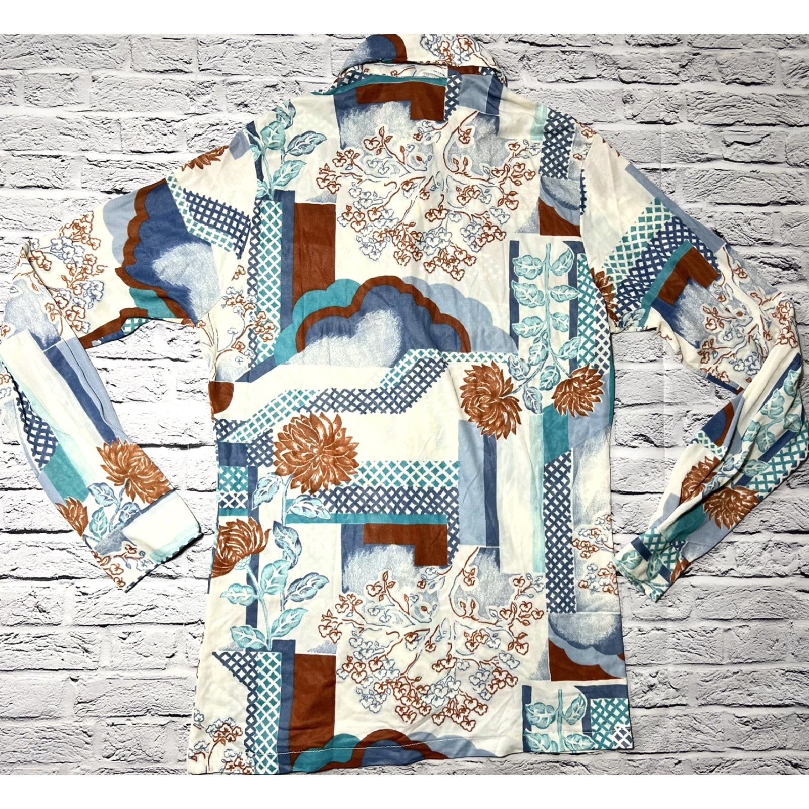 Vintage VINTAGE Alfie CALIFORNA Disco Rockabilly Long Sleeve Button Up Shirt M Size US M / EU 48-50 / 2 - 3 Thumbnail