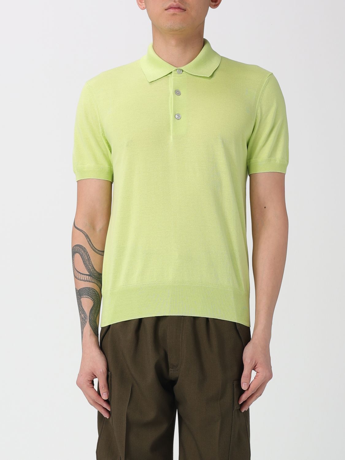 Tom Ford Tom Ford Polo Shirt Men Acid Green Size US L / EU 52-54 / 3 - 1 Thumbnail