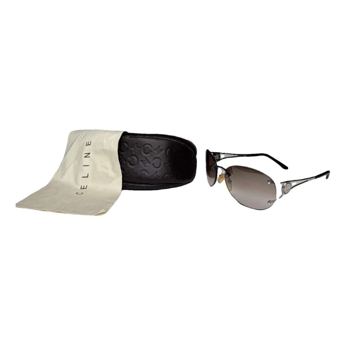 Celine Brown Metal Sunglasses Size ONE SIZE - 1 Thumbnail