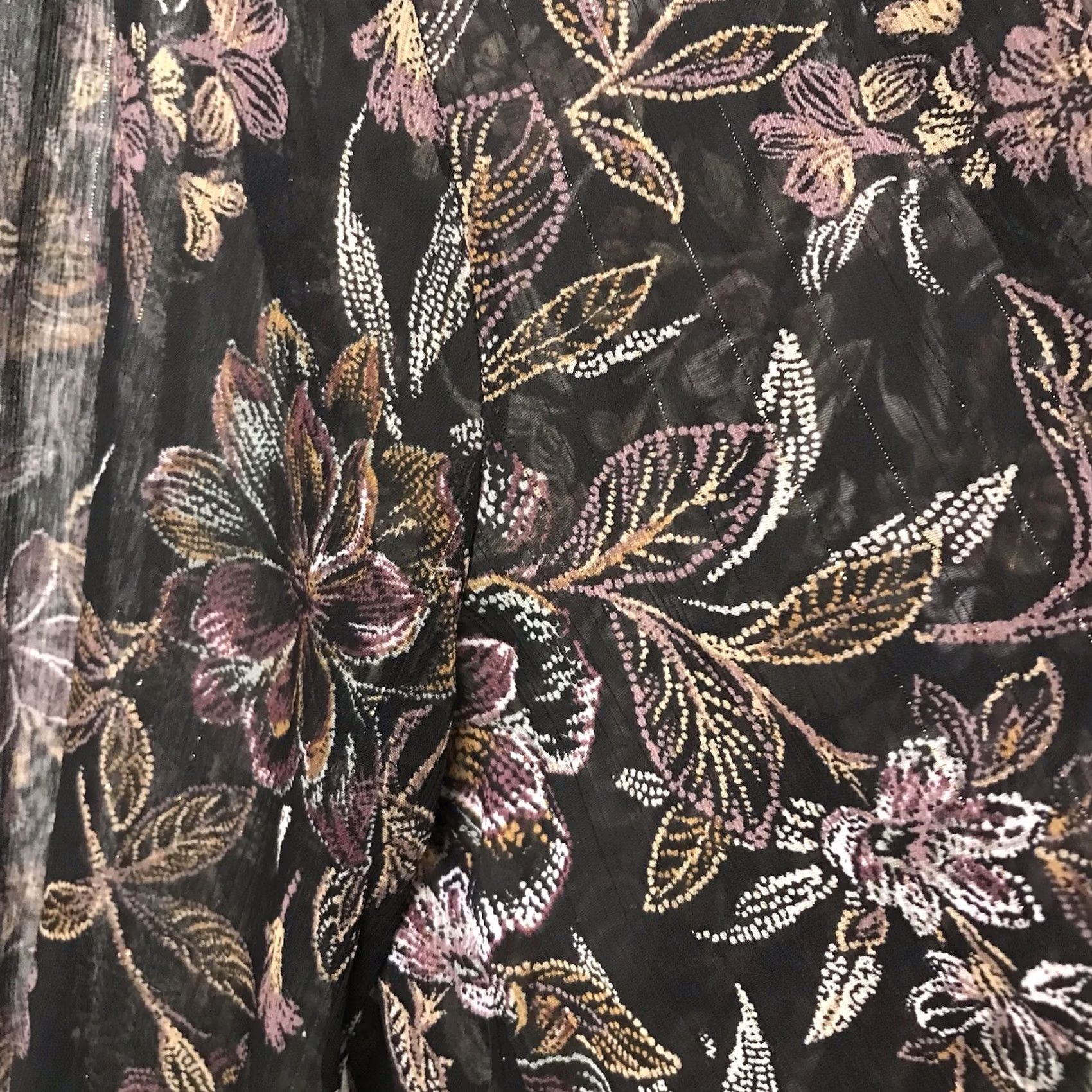 Vintage Maurices Women Black Floral Sheer Open Long Sleeve Duster Kimono Cardigan S Size S / US 4 / IT 40 - 4 Thumbnail
