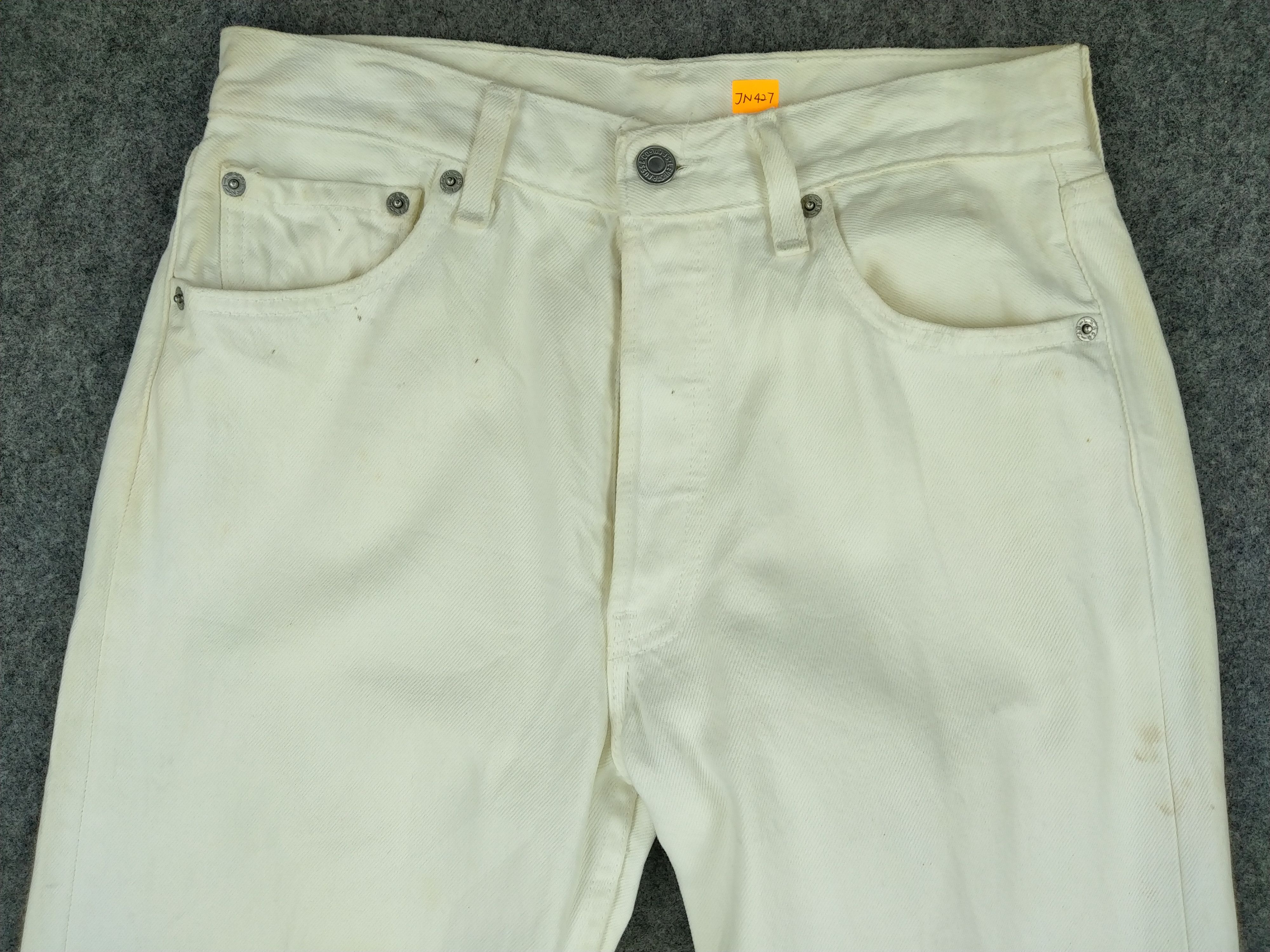 Levi's 90s White Vintage Levi's 501 Denim 27x31.5 -JN427 Size US 27 - 3 Thumbnail