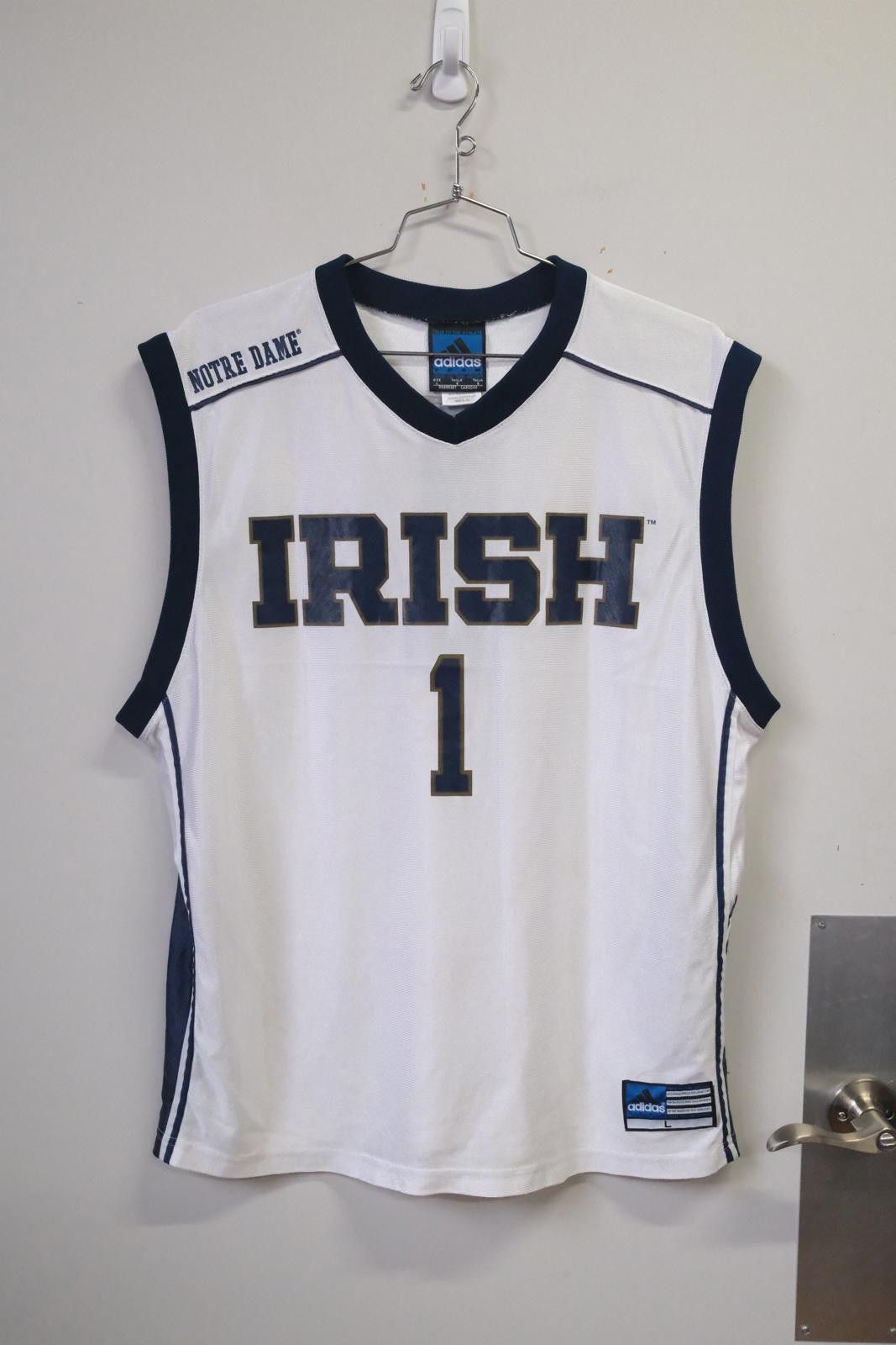 Adidas 00s Adidas Notre-Dame Fighting Irish #1 Basketball Jersey Size ONE SIZE - 1 Thumbnail