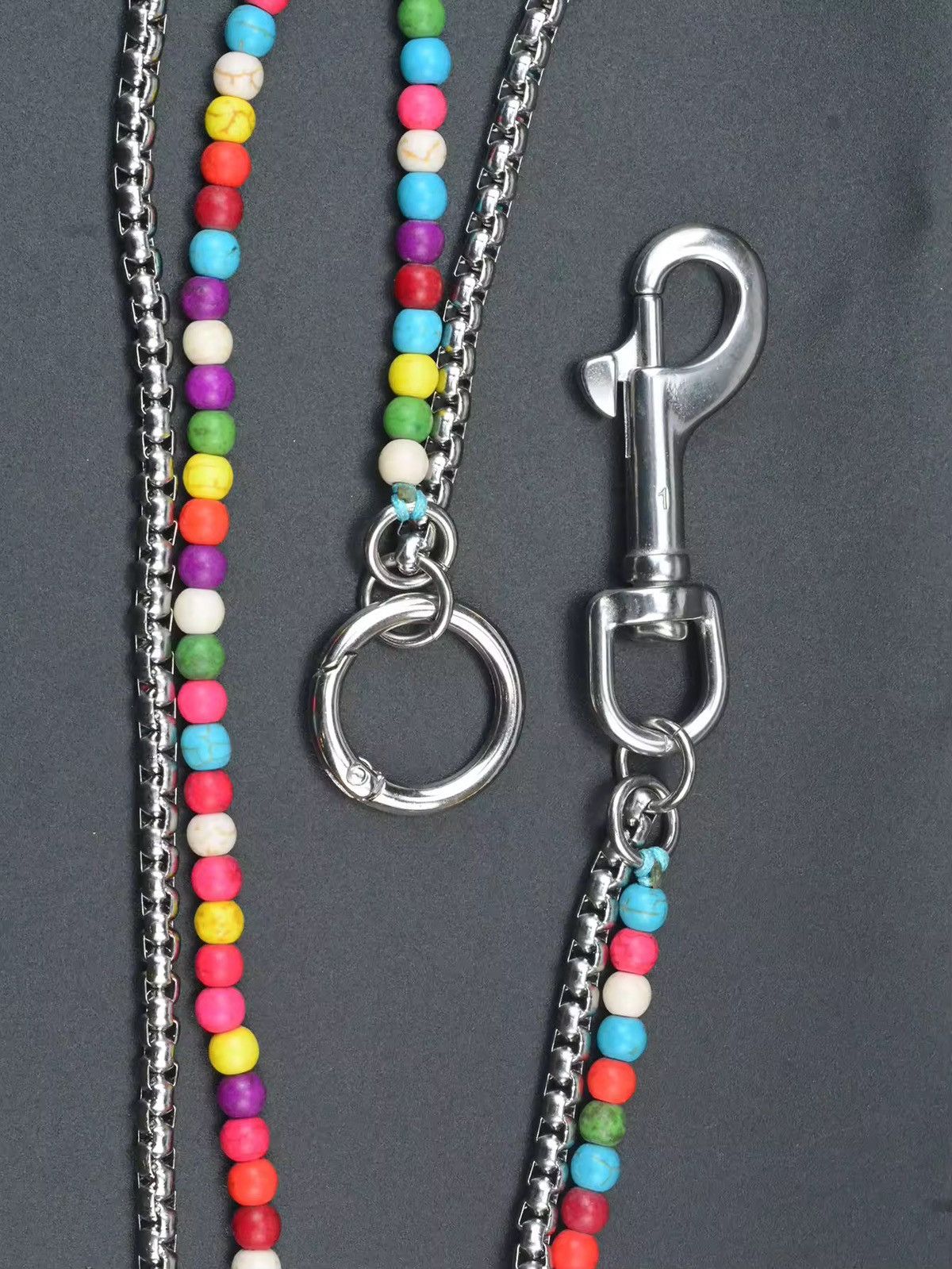 Jewelry double layer truquoise round beads Pants Chain Size ONE SIZE - 3 Thumbnail