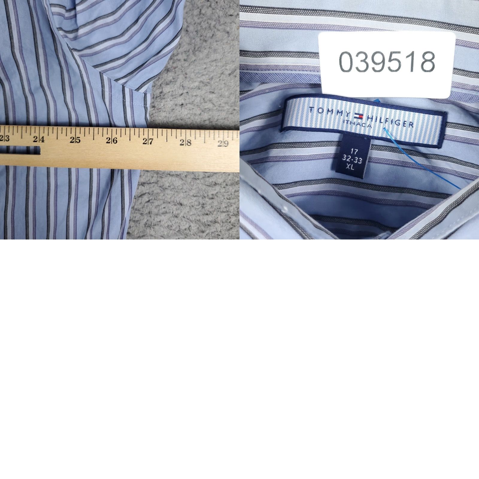 Tommy Hilfiger Tommy Hilfiger Blue Striped Button-Up Shirt Men’s XL Long Sleeve Casual Preppy Size US XL / EU 56 / 4 - 8 Thumbnail