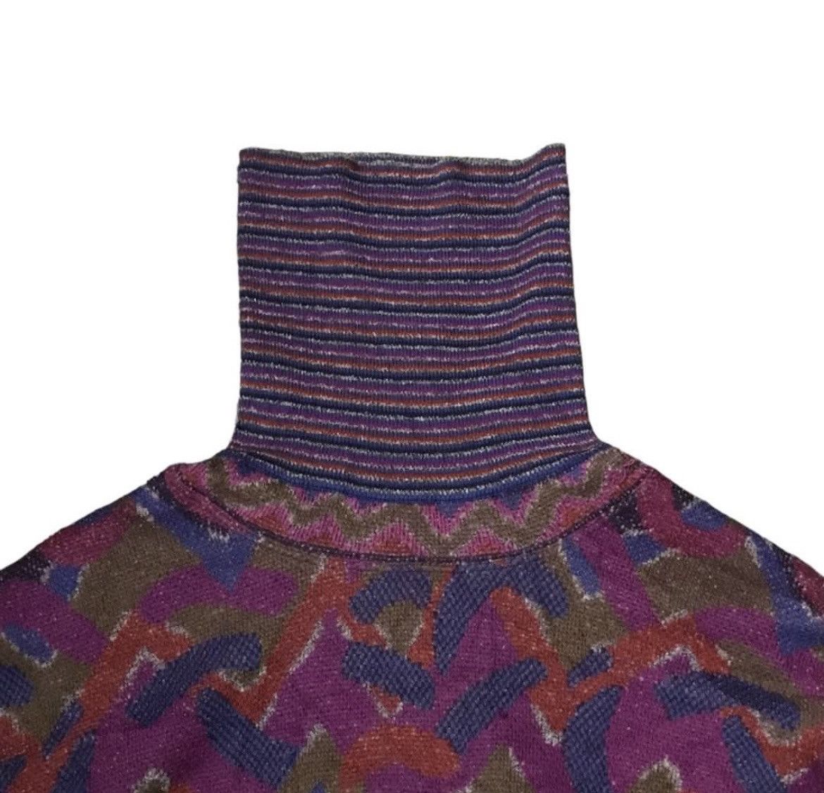 Missoni Missoni Sports Multicolor Turtleneck Knitwear Size US XXS / EU 40 - 2 Thumbnail