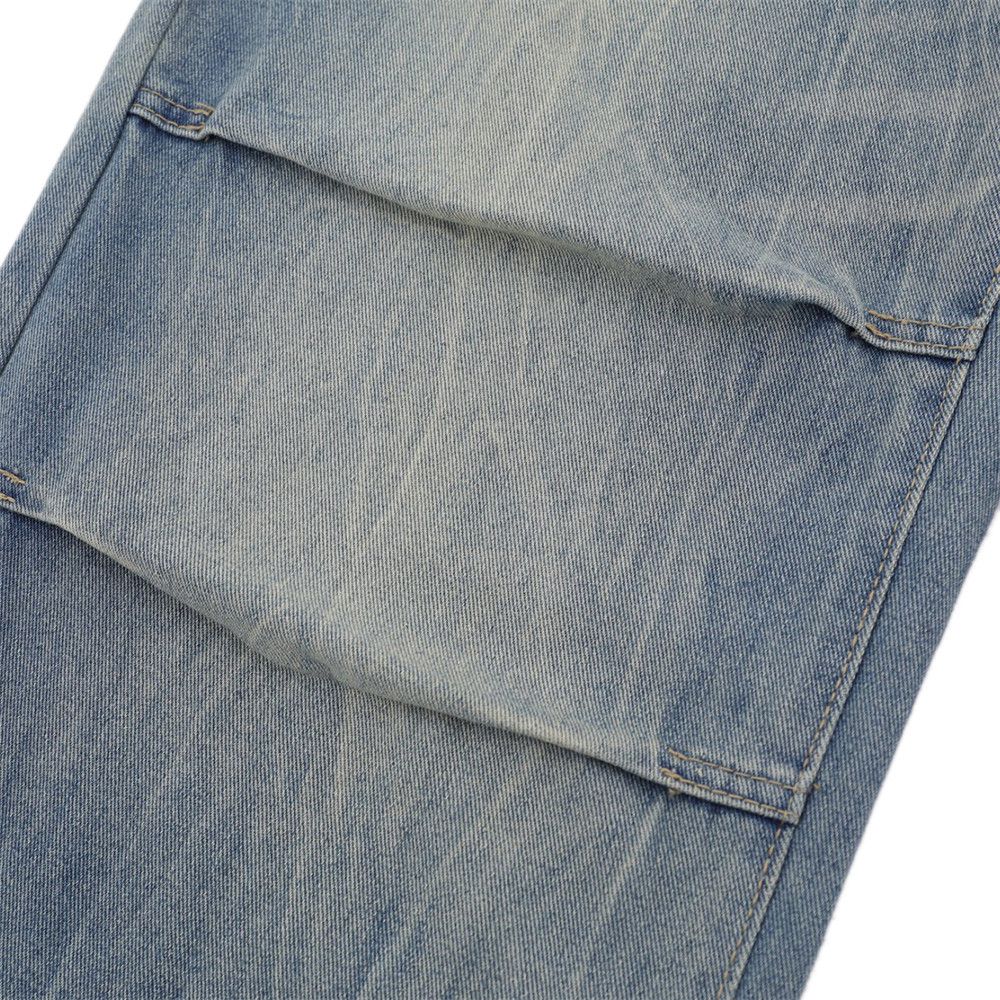 Japanese Brand × Jean Street punk pleated casual washed distressed straight jeans Size US 32 / EU 48 - 3 Thumbnail