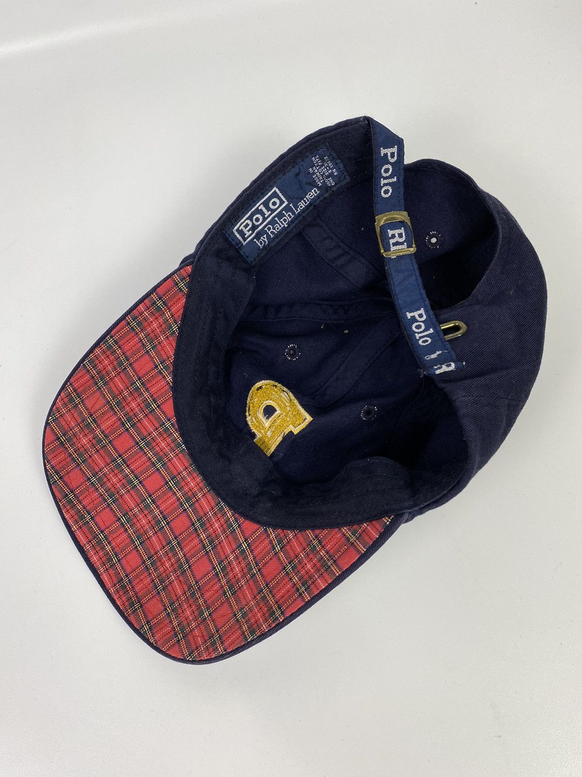 Polo Ralph Lauren × Ralph Lauren × Vintage vintage polo ralph lauren check hat " P " logo Size ONE SIZE - 2 Thumbnail