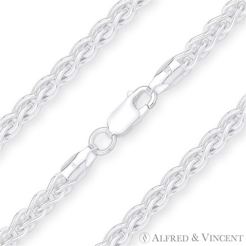 Other 5mm Classic Wheat Link Italian Spiga Chain Bracelet 7" Size ONE SIZE - 1 Thumbnail