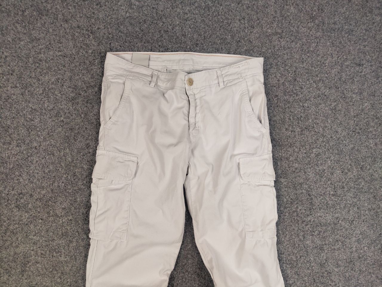 Designer × L.B.M. 1911 L.B.M.1911 Italy Design White Cotton Cargo Trouser Pants Size US 32 / EU 48 - 8 Thumbnail