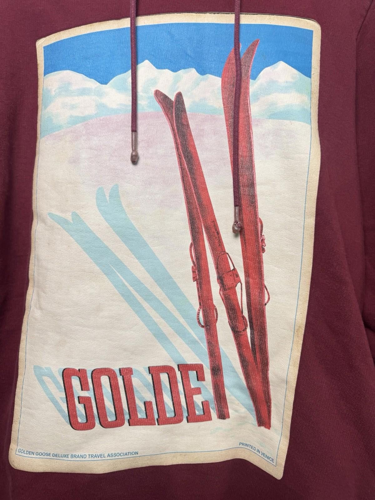Other Golden Goose Ski Poster Graphic Hoodie Burgundy SZ S Size US S / EU 44-46 / 1 - 3 Thumbnail