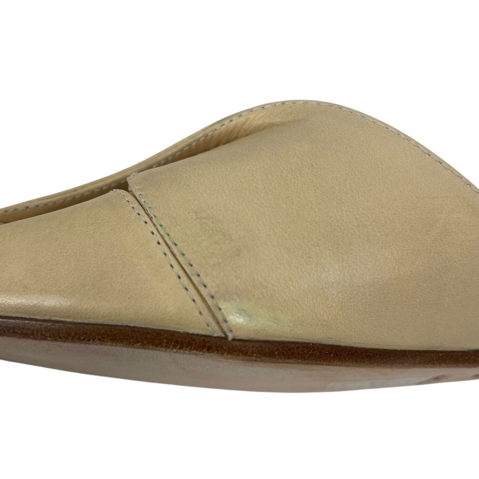 Theory Theory Twisted Leather Sandal Slide Open Toe Beige Size 38 Size US 8 / IT 38 - 9 Thumbnail