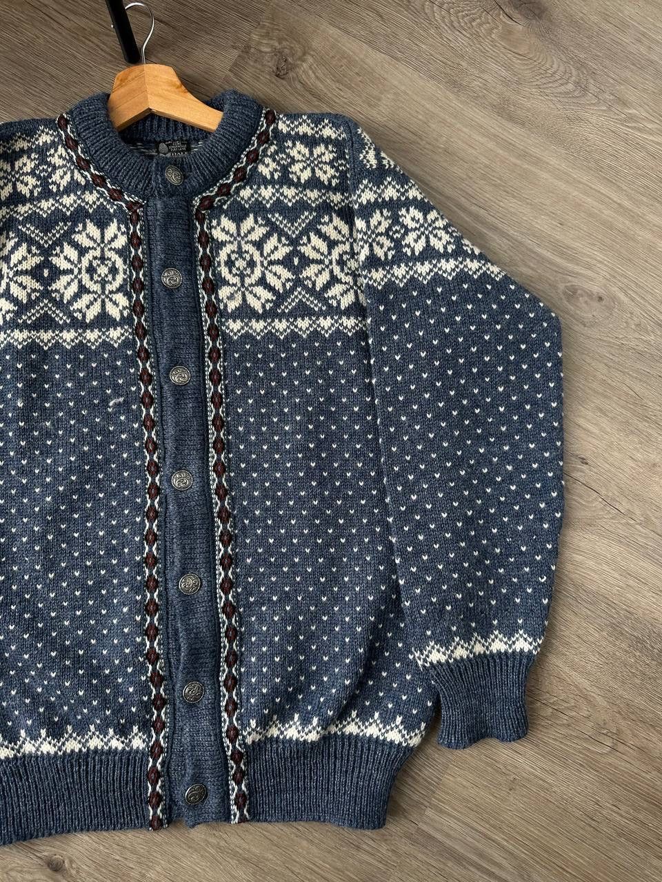 Dale Of Norway × Vintage Dale of Norway Cardigan Wool Nordic Snowflake Knit Sweater Size US M / EU 48-50 / 2 - 10 Thumbnail