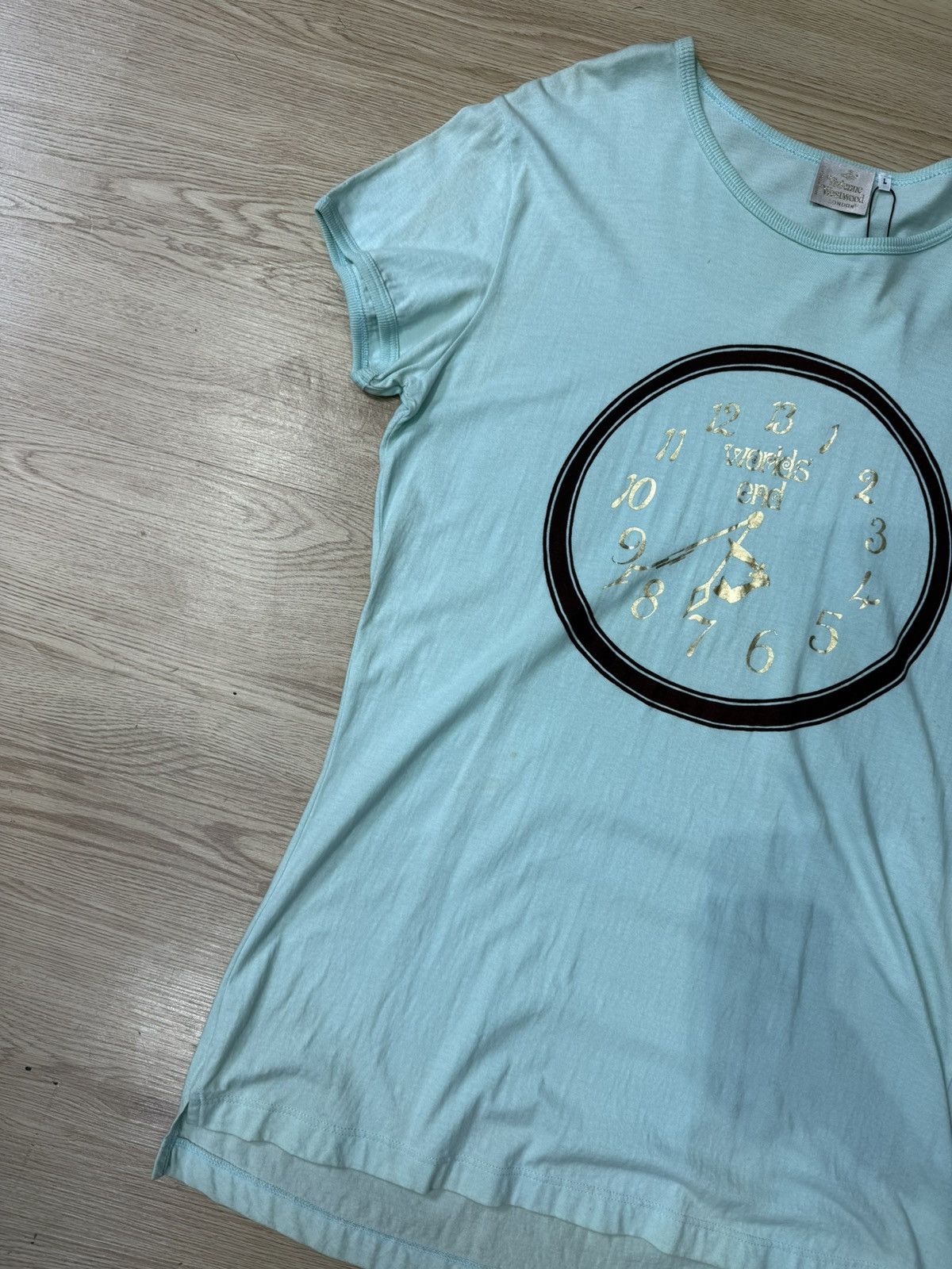 Vivienne Westwood 90’s VIVIENNE WESTWOOD RARE CLOCK LOGO VINTAGE Y2K TSHIRT Size L / US 10 / IT 46 - 3 Thumbnail