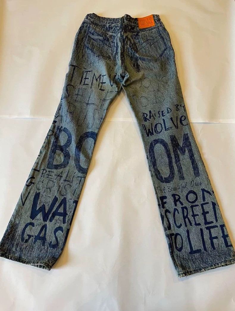 Walter Van Beirendonck walter van beirendonck Doodle hand-painted jeans Size US 30 / EU 46 - 2 Thumbnail
