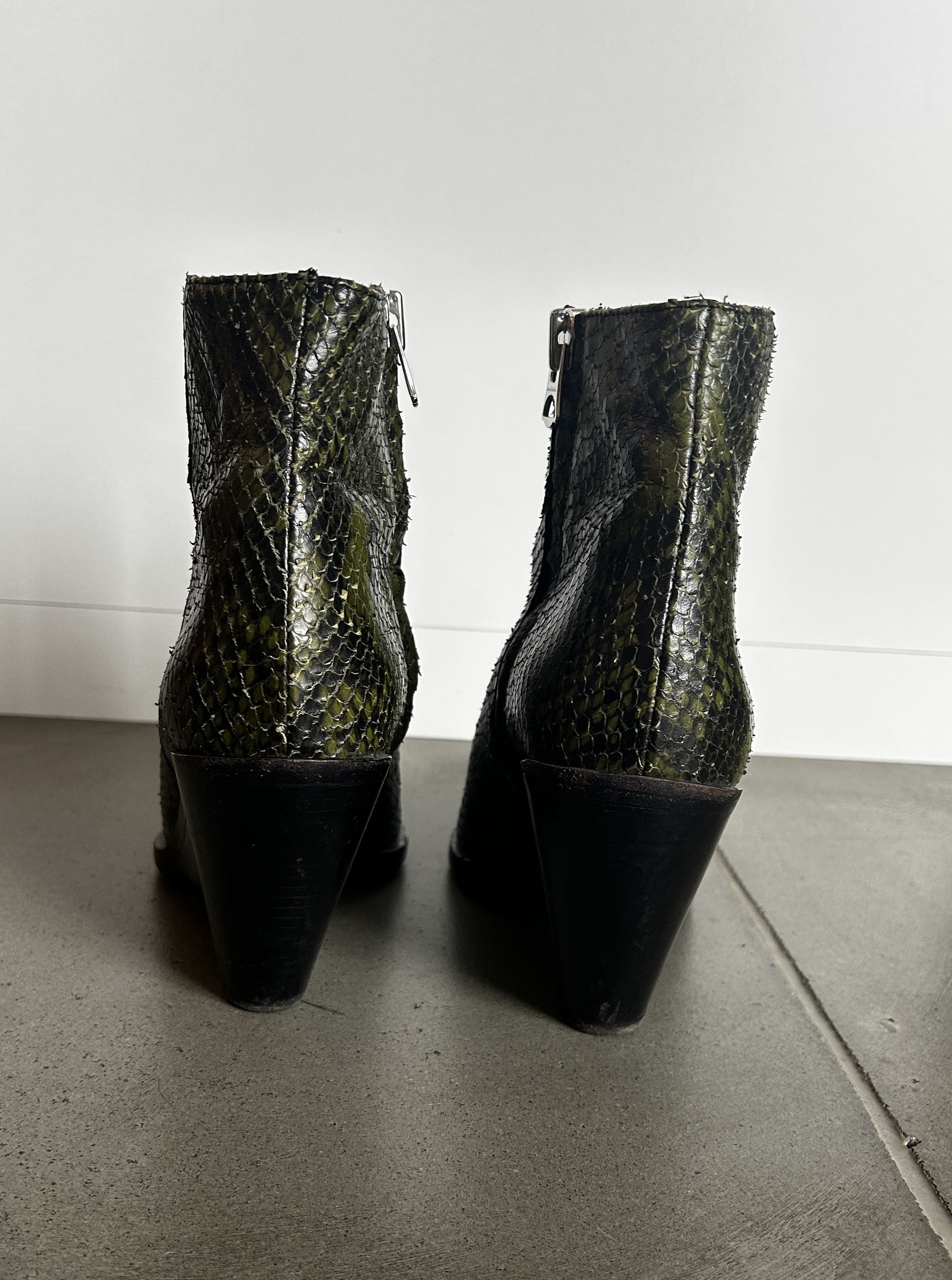 Acne Studios ARCHIVE — Acne Studios Snakeskin Wedge Boots Size US 9 / IT 39 - 3 Thumbnail