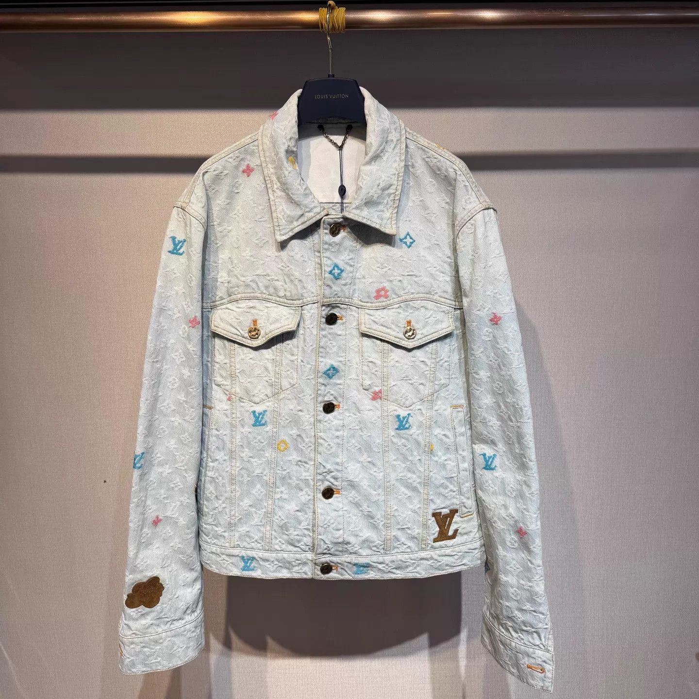 Louis Vuitton LV x Tyler Multicolor All-Over Print Denim Jacket 46 New Size US S / EU 44-46 / 1 - 1 Thumbnail