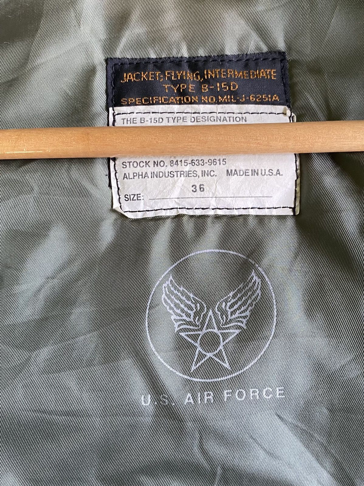 Alpha Industries Us Air Force Type B-15D Bomber Jackets Size US M / EU 48-50 / 2 - 10 Thumbnail