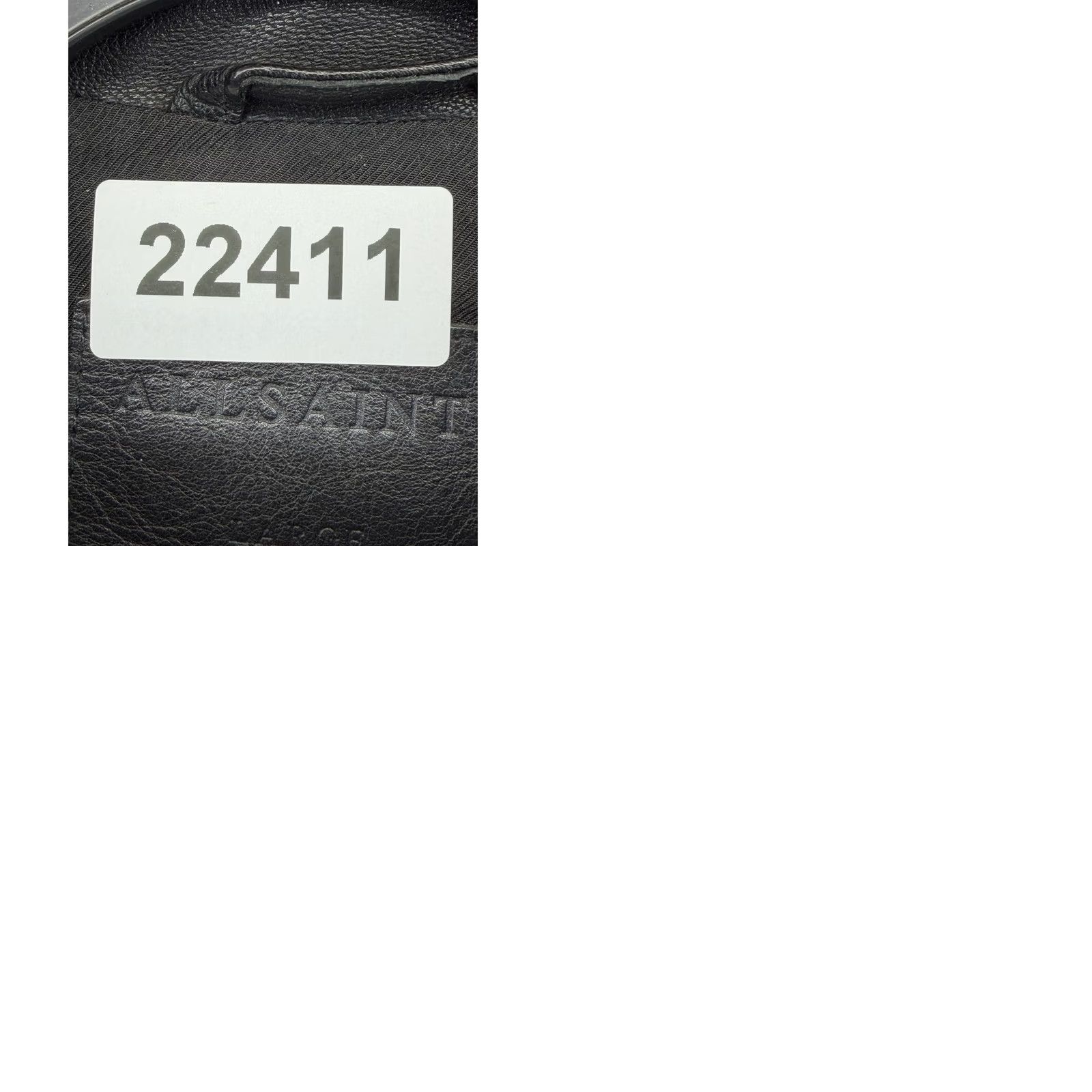 Allsaints AllSaints Lark Leather Jacket Mens L Black Goat Leather Full Zip ML141H Size US L / EU 52-54 / 3 - 10 Thumbnail