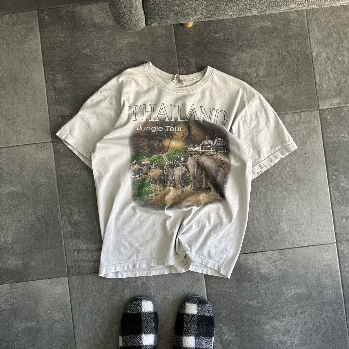 Japanese Brand × Vintage Vintage Japanese Style Thailand Jungle Tour T-shirts 90s Size US L / EU 52-54 / 3 - 3 Thumbnail