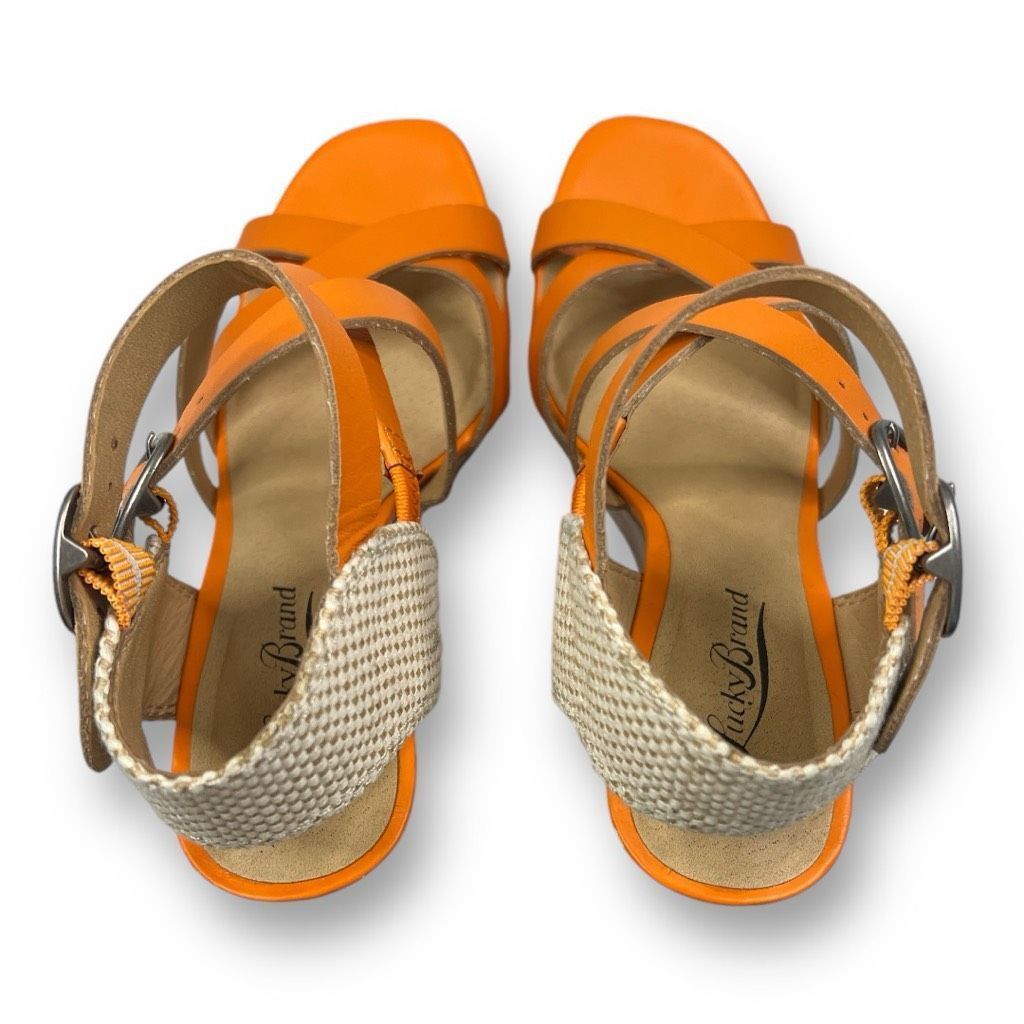 Lucky Brand Lucky Brand Orange Wedge Sandals Size 7.5 Size US 7.5 / IT 37.5 - 8 Thumbnail