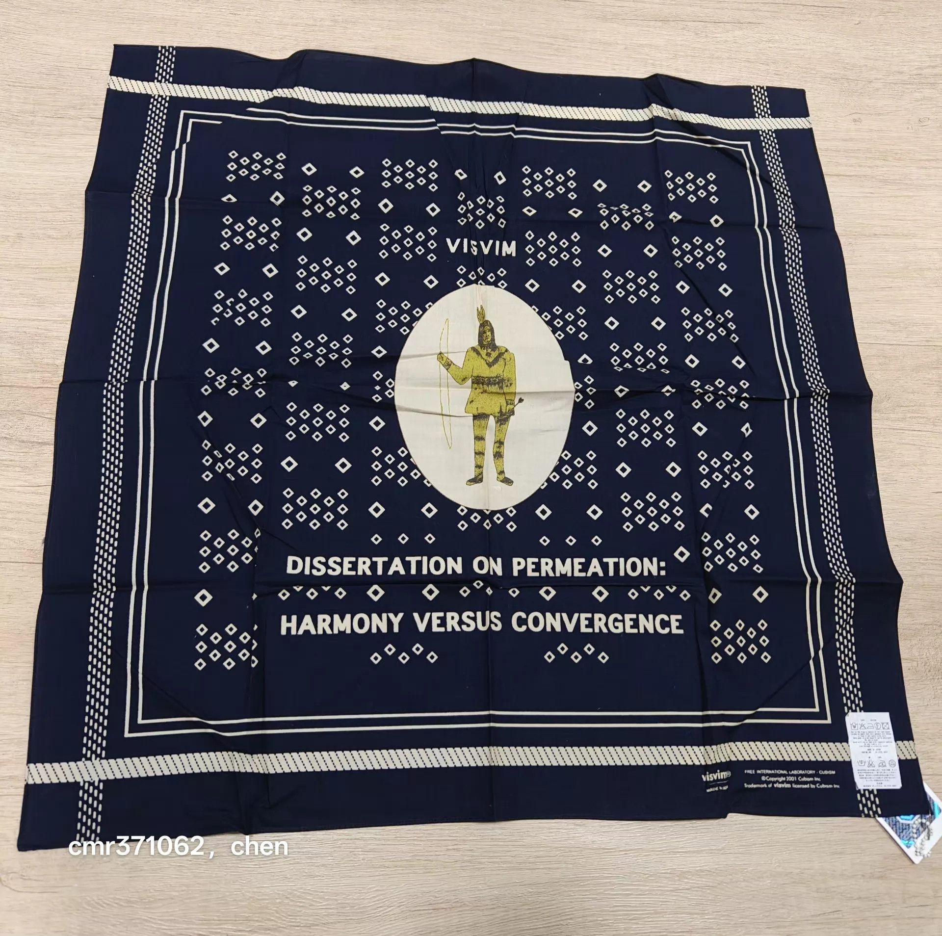 Visvim VISVIM STAGECOACH BANDANA Navy Indian 65x65cm Size ONE SIZE - 1 Thumbnail