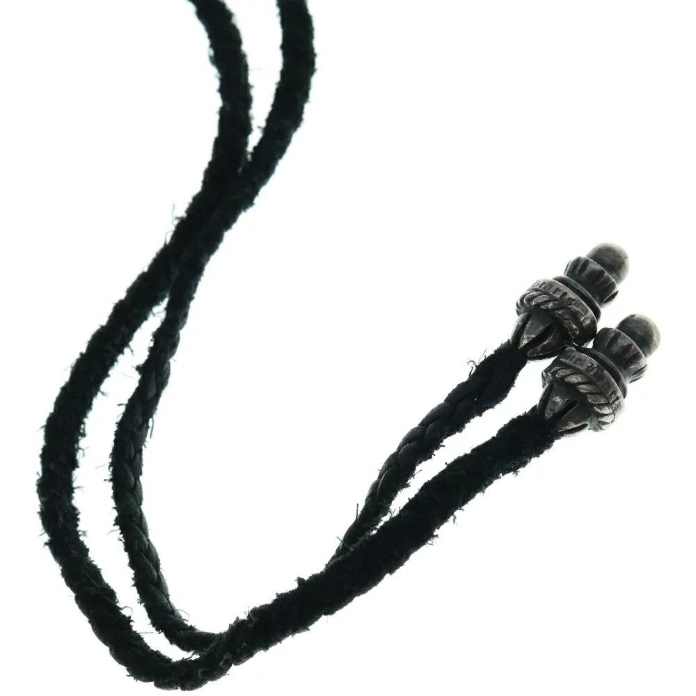 Chrome Hearts CHROME HEARTS SMALL CROSS PENDANT LEATHER BRAID NECKLACE Size ONE SIZE - 2 Thumbnail