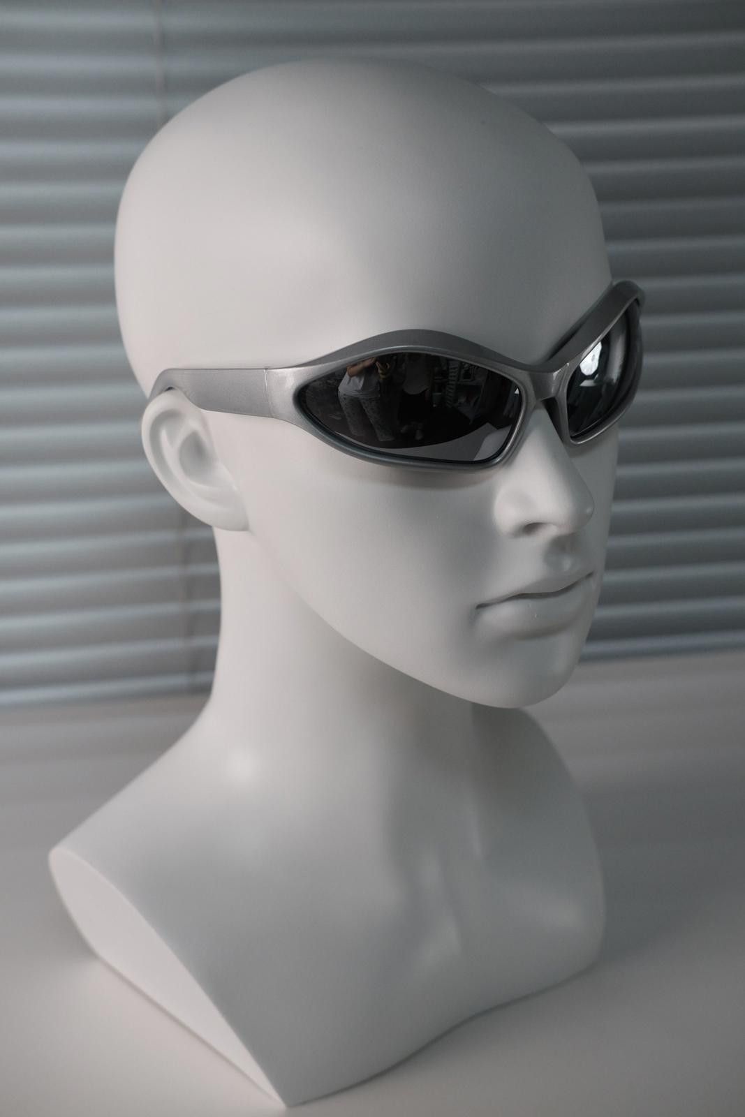 Japanese Brand Vtg Y2k Avant Garde Future Sunglasses Silver Unisex One Size Size ONE SIZE - 5 Thumbnail